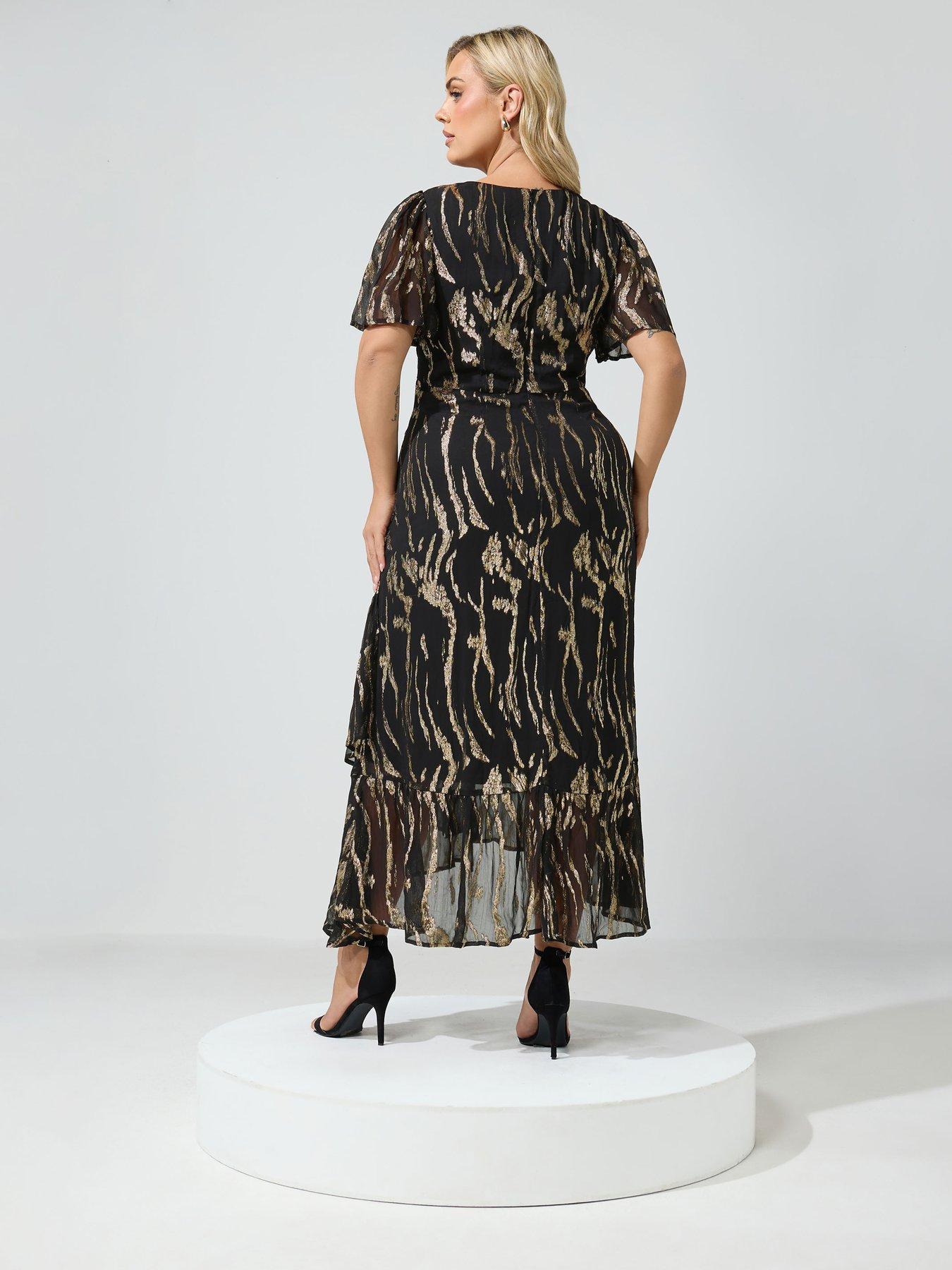 Image 2 of 4 of Yours Curve Ruffle Wrap Dress