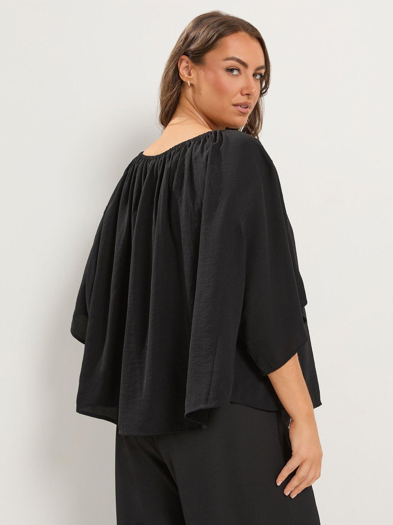 Image 2 of 4 of Yours Curve Cape Bardot Top