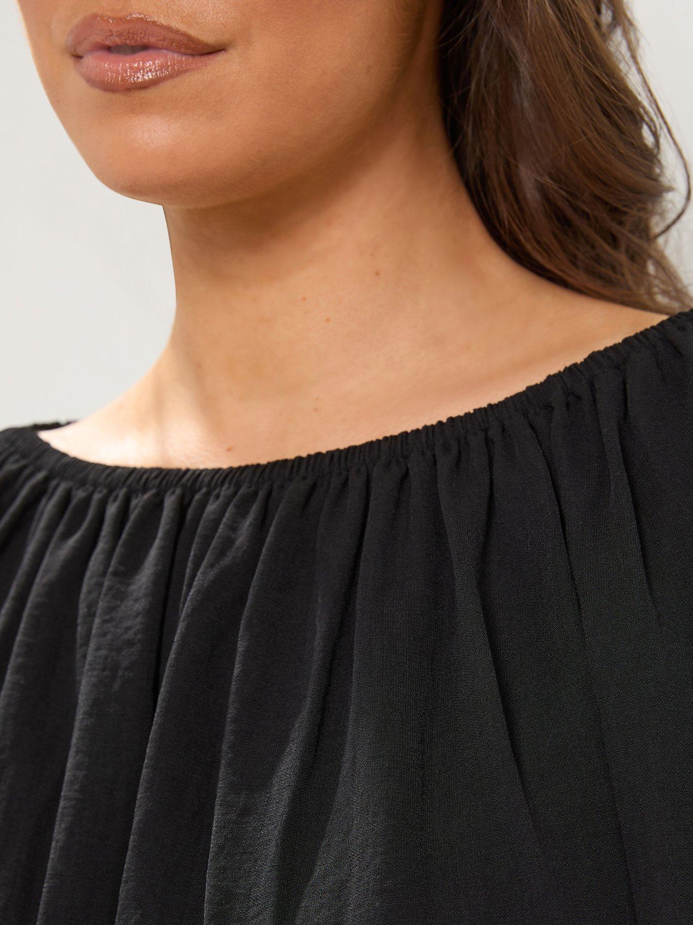 Image 4 of 4 of Yours Curve Cape Bardot Top