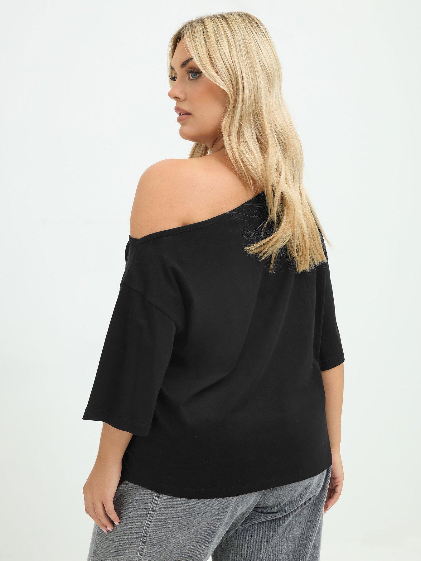 Image 2 of 4 of Yours Curve Off The Shoulder T-shirt