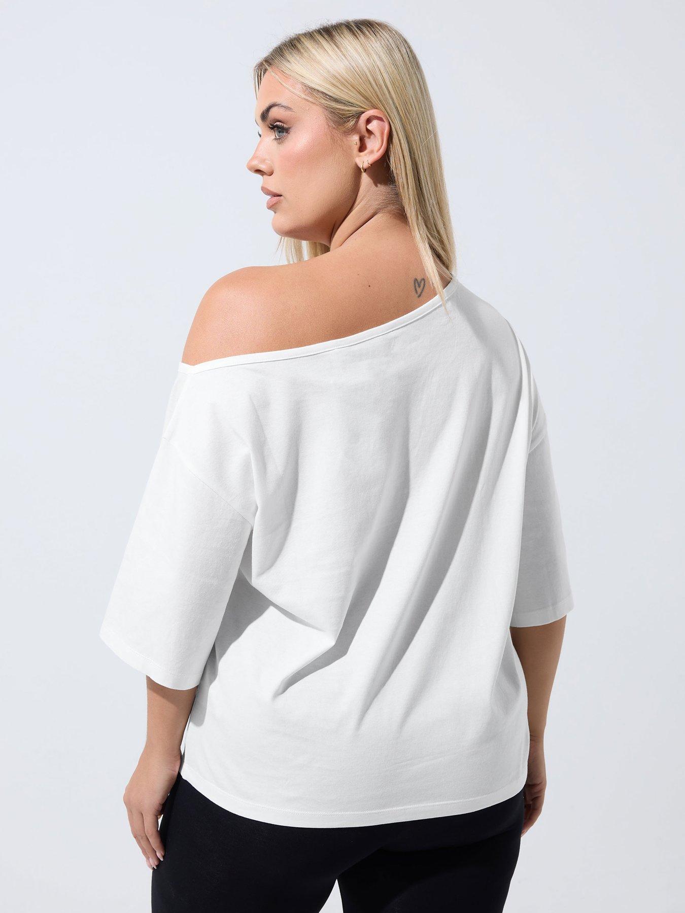 Image 2 of 4 of Yours Curve Off The Shoulder T-shirt