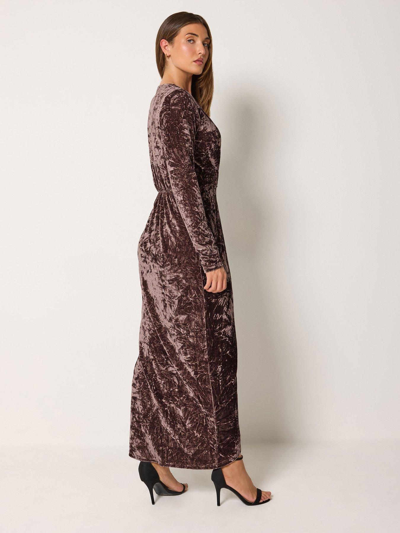 Image 2 of 4 of Yours Tall Crushed Velvet Dress