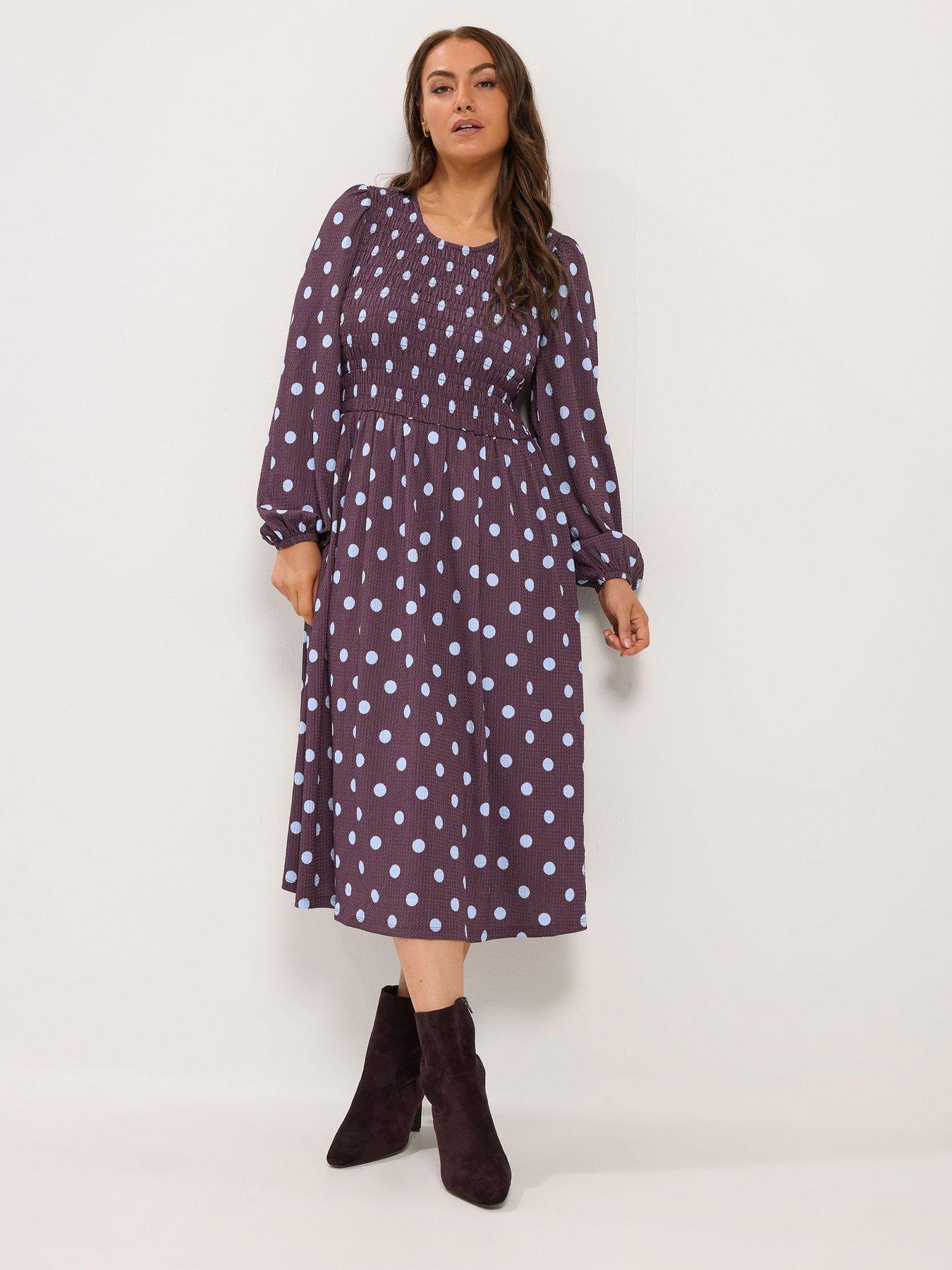 Image 3 of 4 of Yours Curve Shirred Midaxi Dress