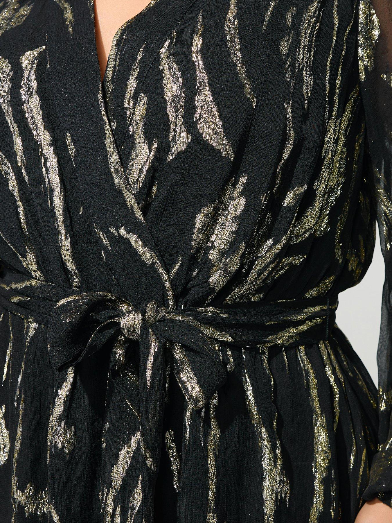 Image 4 of 4 of Yours Womens Curve Wrap Blouse - Black