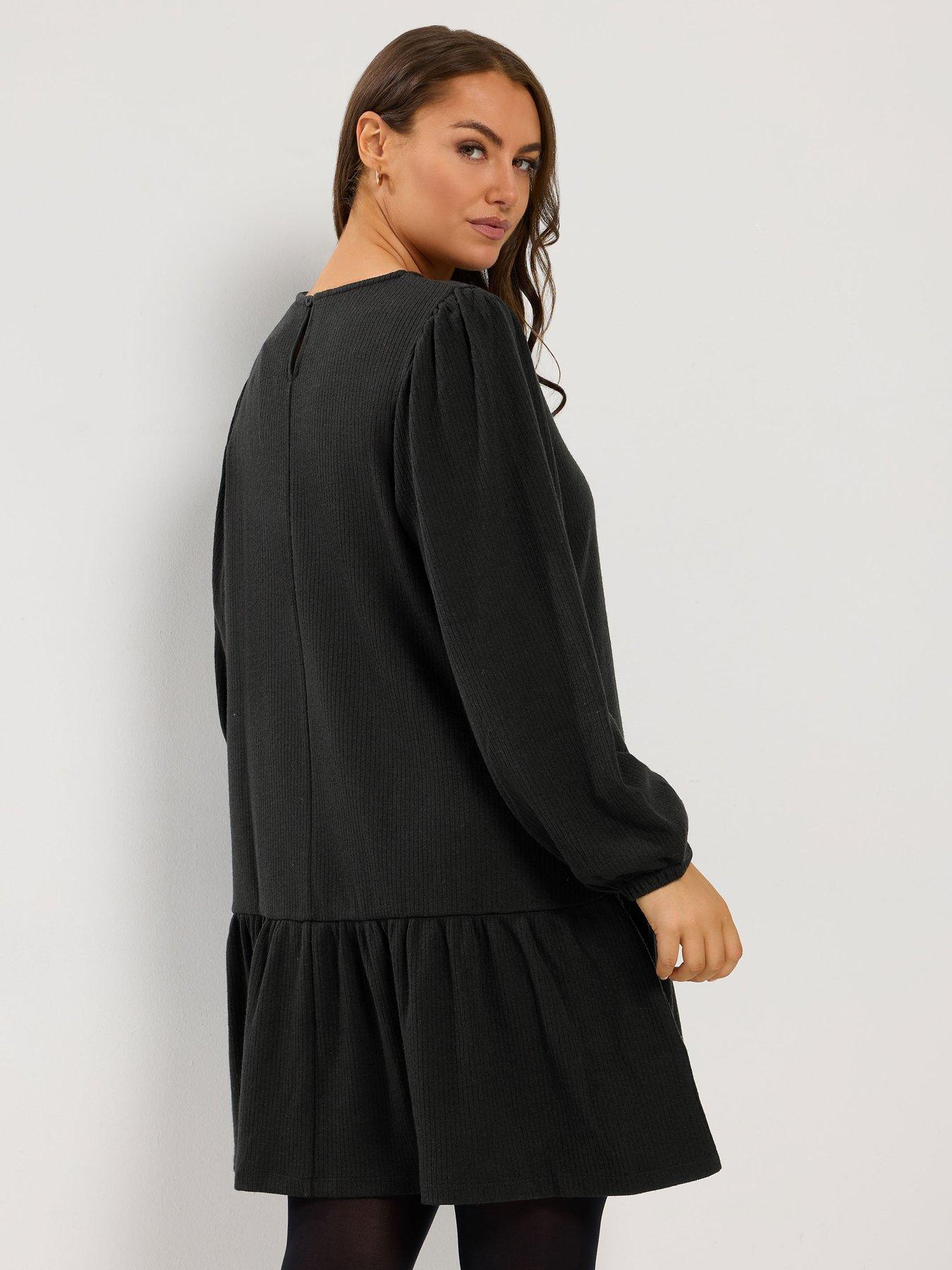 Image 2 of 4 of Yours Curve Drop Waist Midi Dress