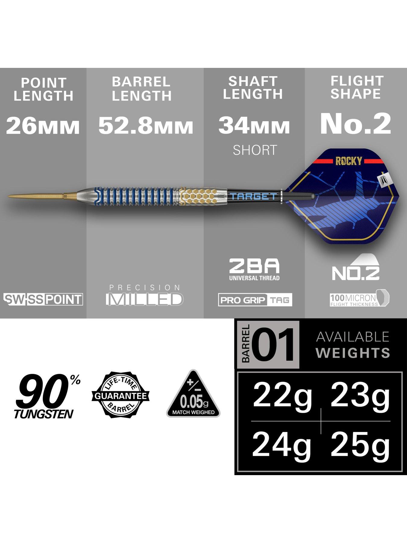 Image 3 of 7 of Target JOSH ROCK G1 23G 90% SP STEEL TIP DARTS 2025