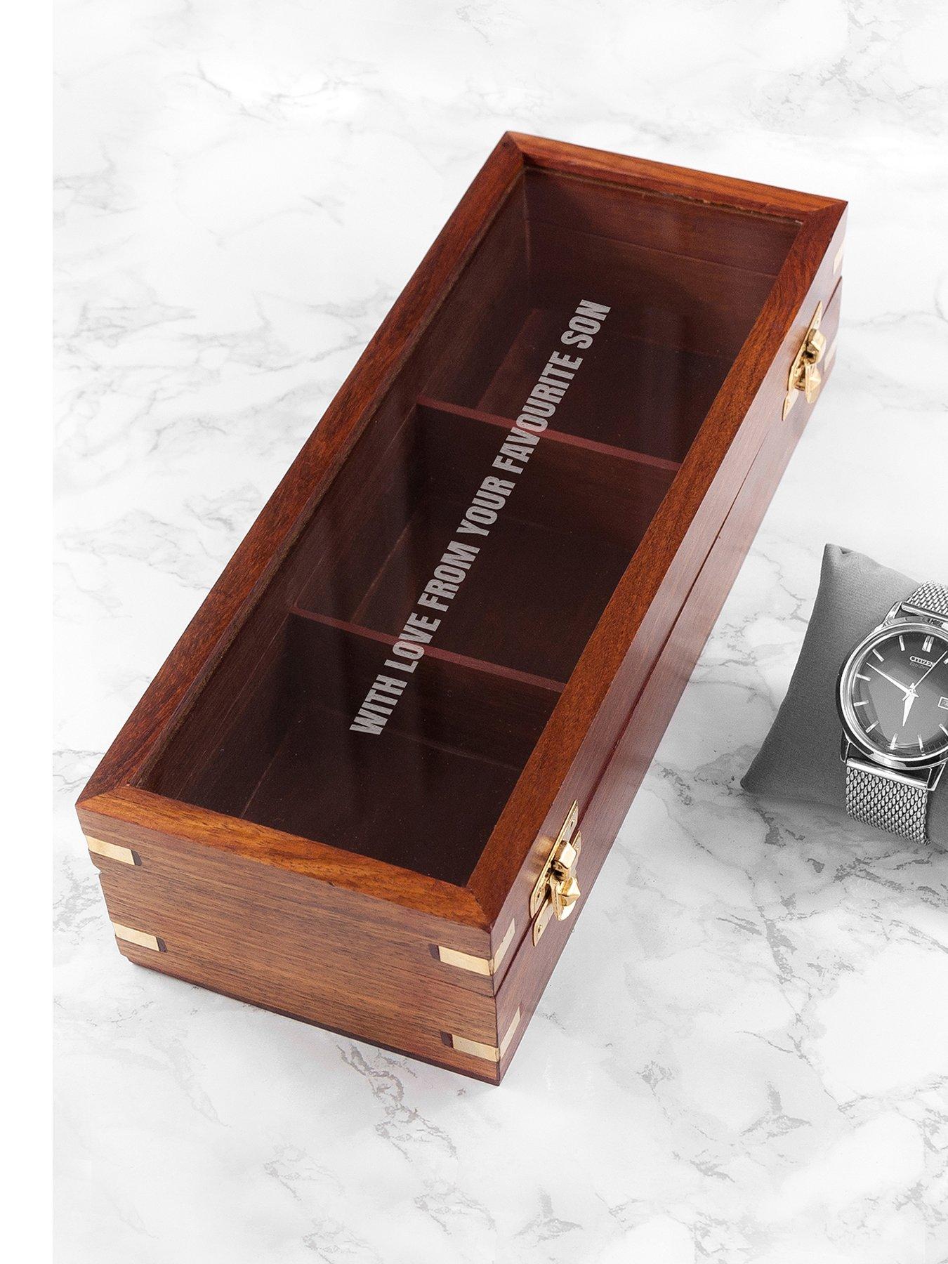 Image 1 of 5 of Treat Republic Personalised 3 Piece Wooden Watch Box