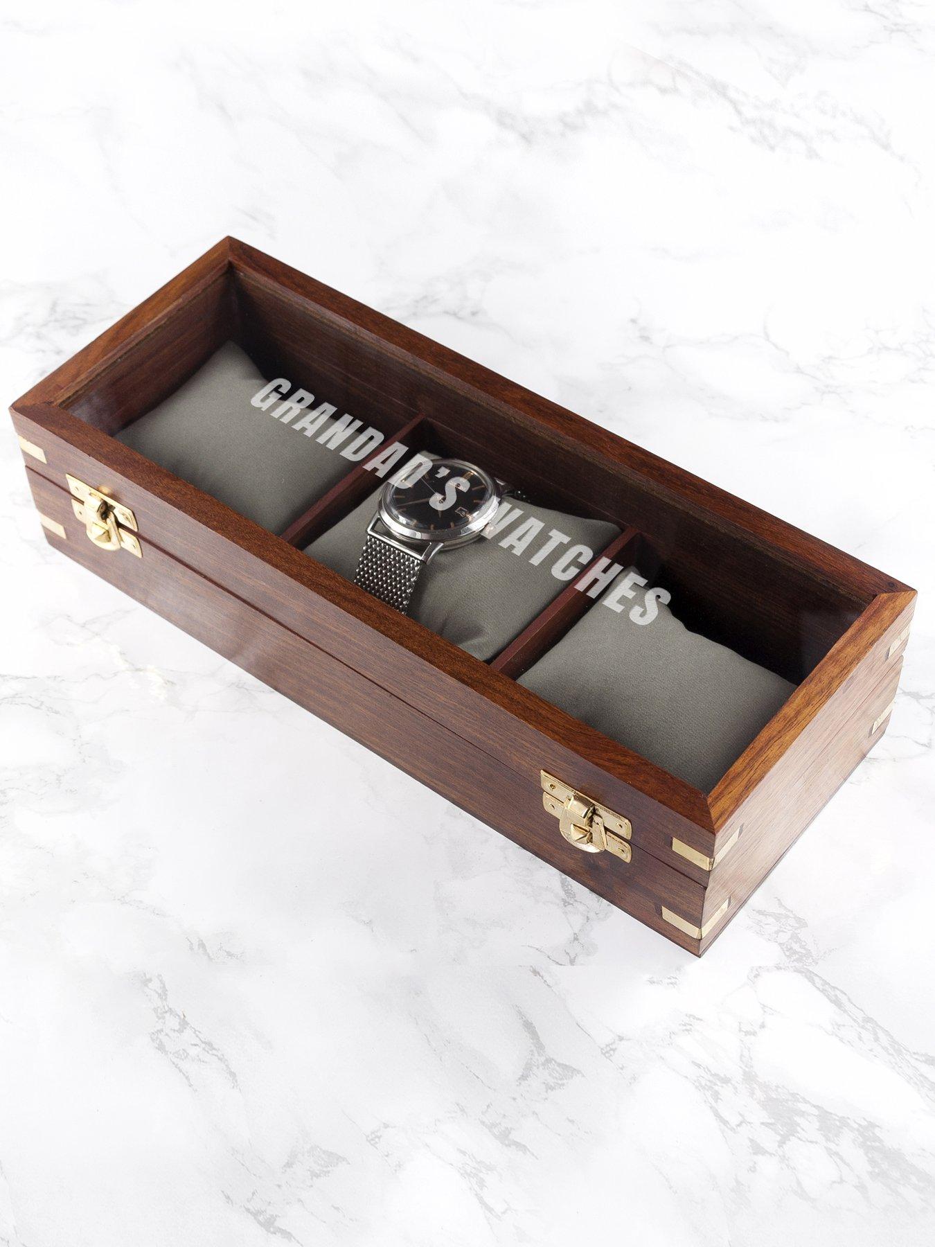 Image 4 of 5 of Treat Republic Personalised 3 Piece Wooden Watch Box