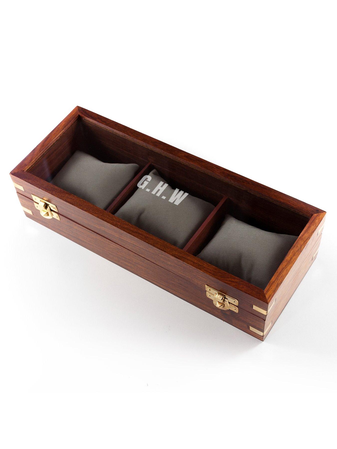 Image 5 of 5 of Treat Republic Personalised 3 Piece Wooden Watch Box
