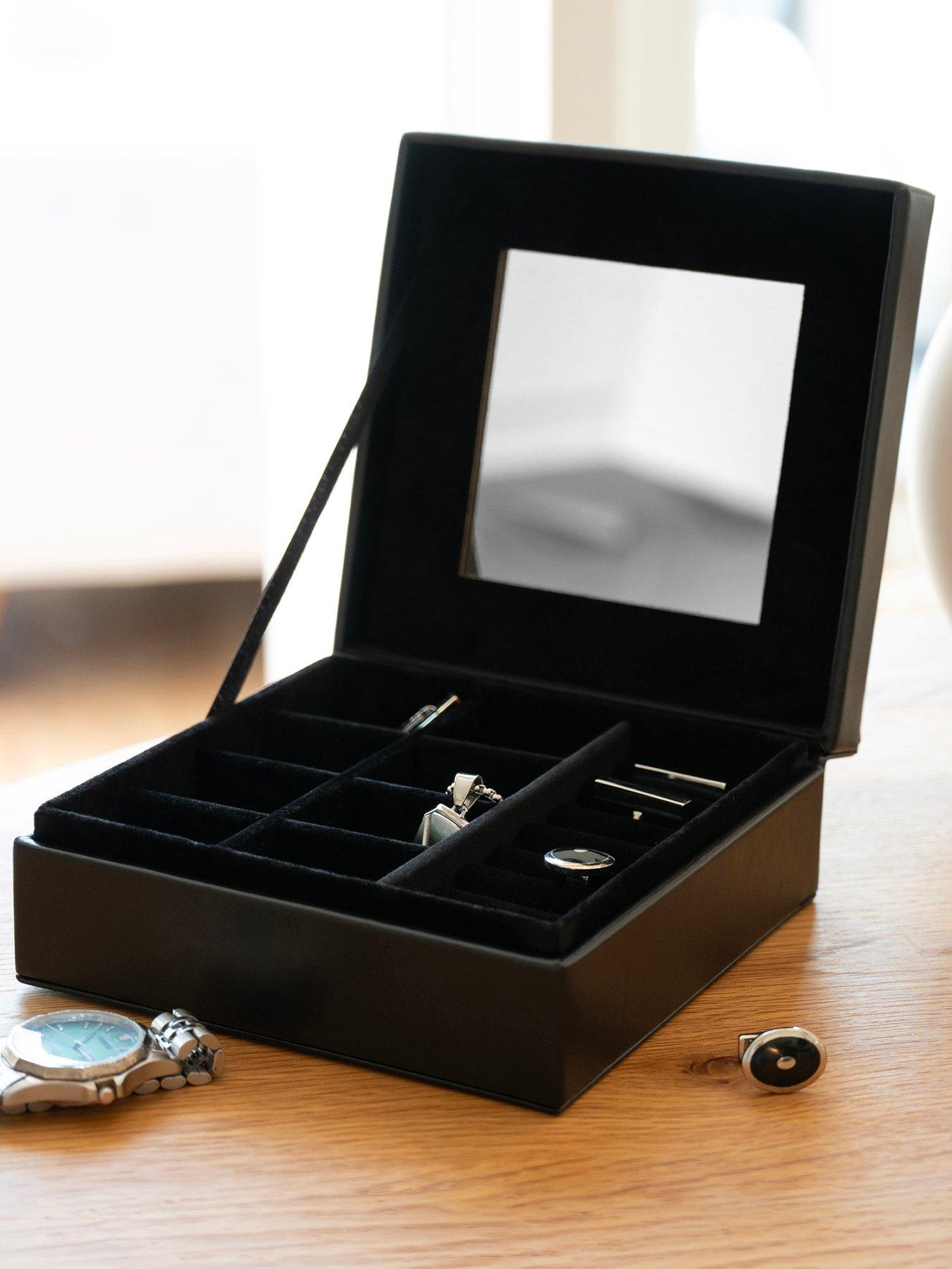 Image 2 of 6 of Treat Republic Monogrammed Luxury Men's Black Accessories Box