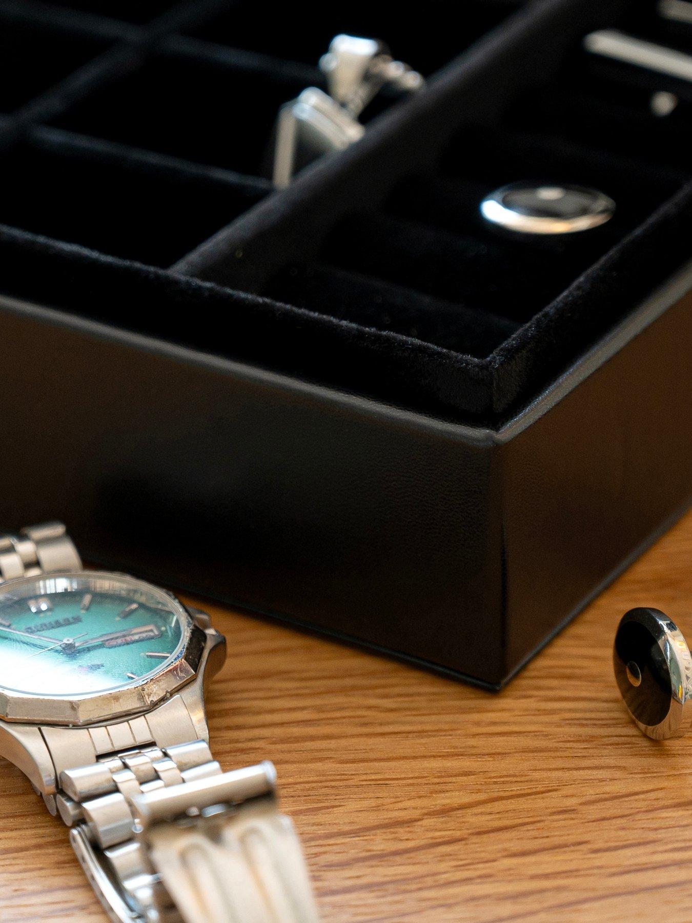 Image 5 of 6 of Treat Republic Monogrammed Luxury Men's Black Accessories Box