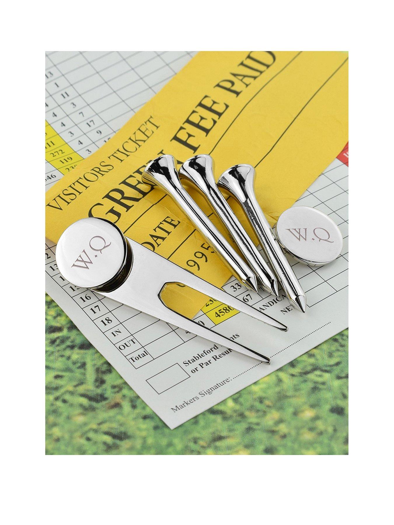 Image 1 of 2 of Treat Republic Personalised Silver Plated Golf Tee Gift Set