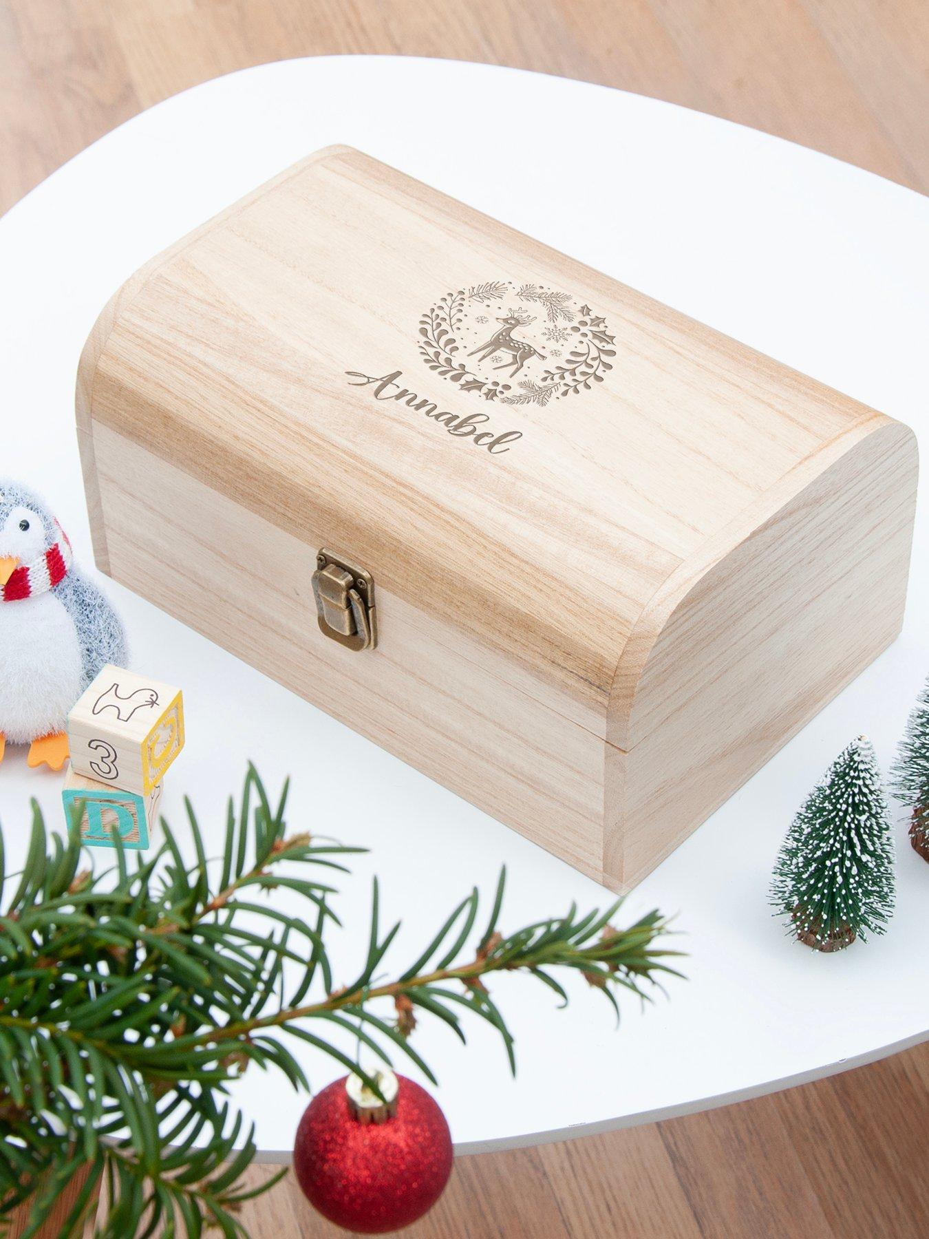 Image 2 of 5 of Treat Republic Personalised Christmas Woodland Keepsake Chest