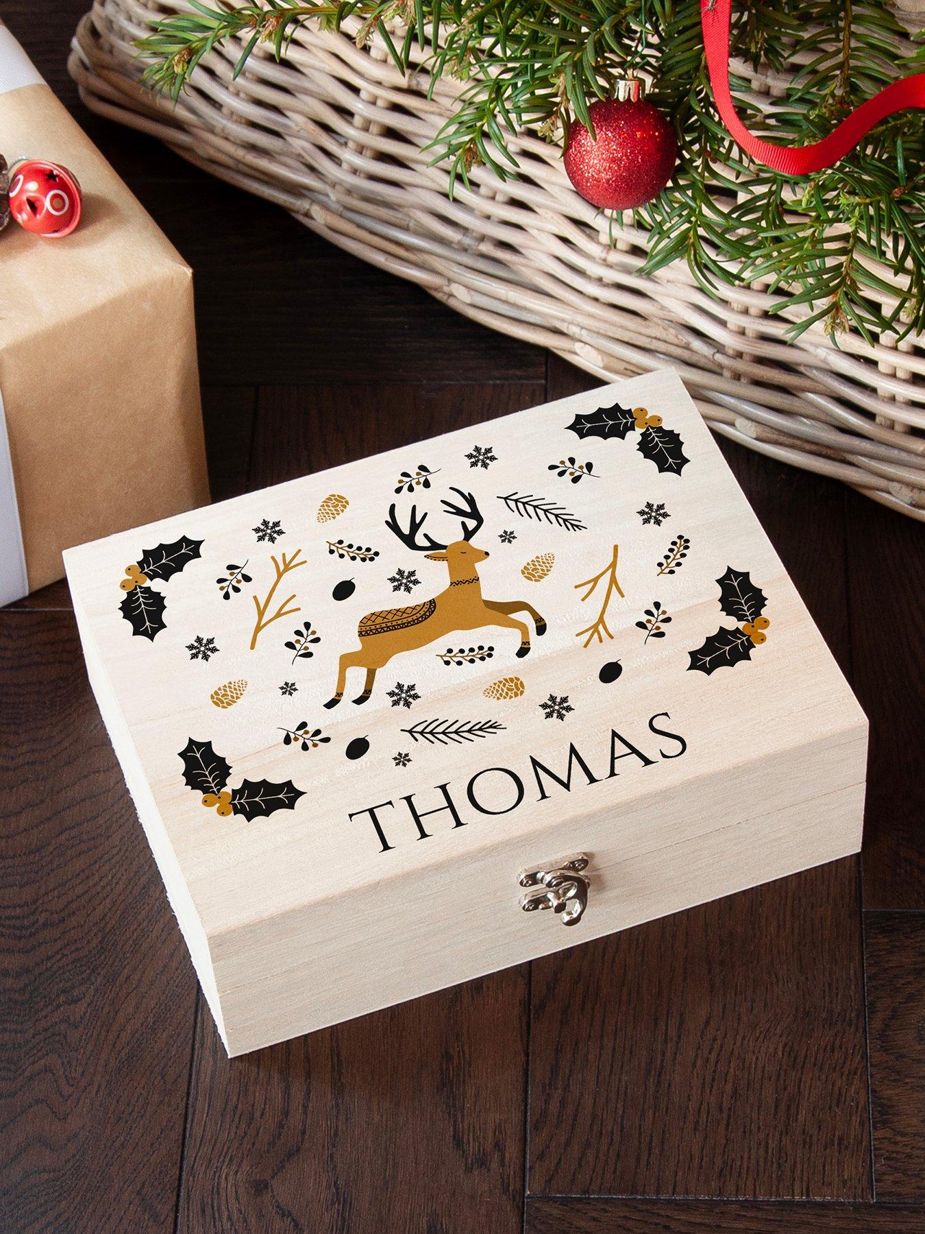 Image 1 of 4 of Treat Republic Personalised Scandi Deer Christmas Eve Box - Small
