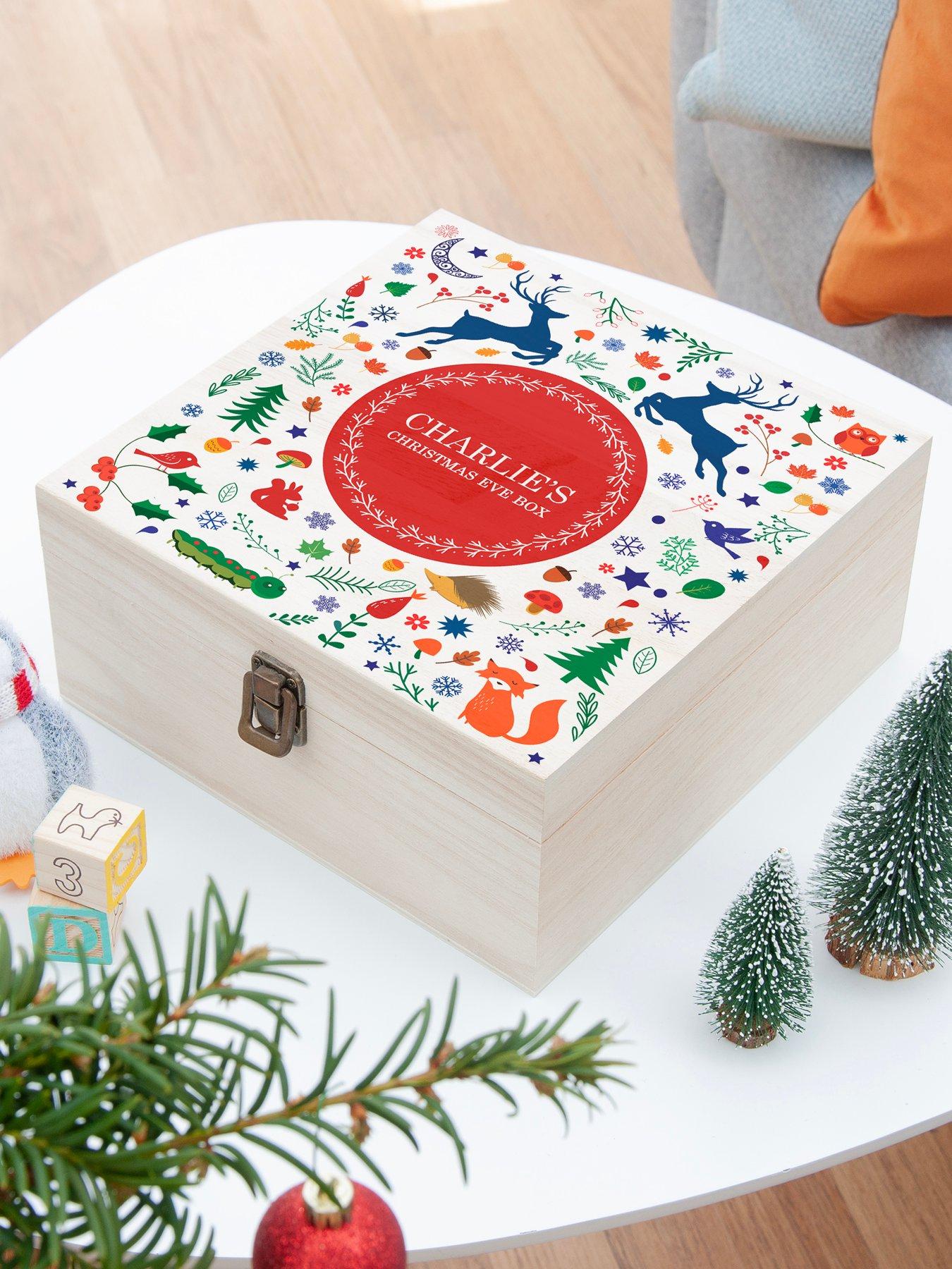 Image 2 of 4 of Treat Republic Personalised Festive Woodland Red Christmas Eve Box - Medium