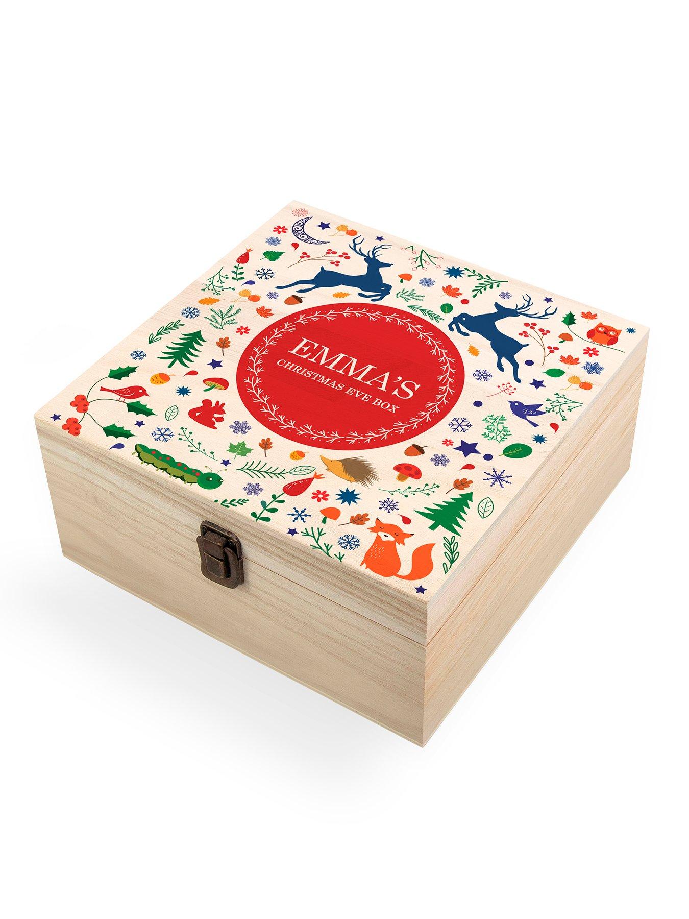 Image 4 of 4 of Treat Republic Personalised Festive Woodland Red Christmas Eve Box - Medium