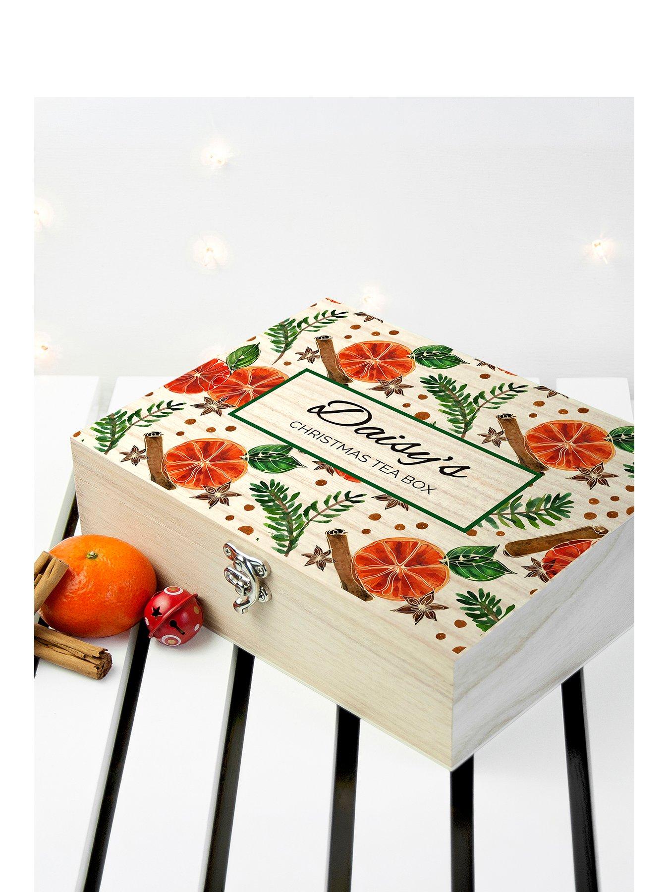 Image 1 of 4 of Treat Republic Personalised Christmas Spices Tea Box - Filled with Breakfast Tea