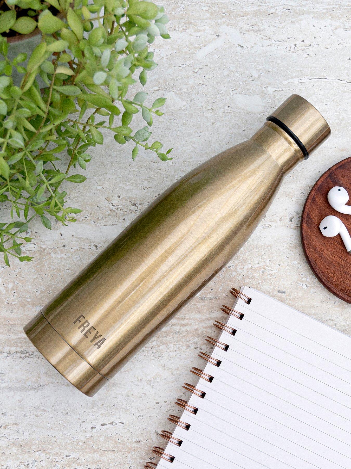 Image 1 of 5 of Treat Republic Personalised Copper Insulated Water Bottle in Gold