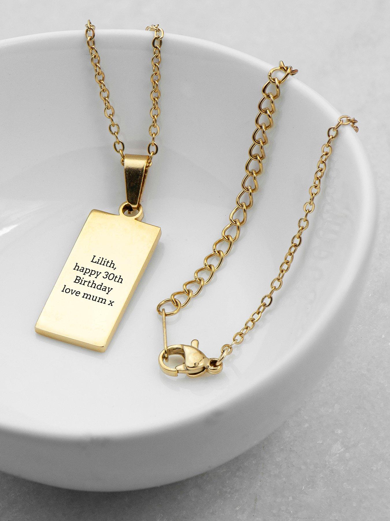 Image 2 of 5 of Treat Republic Personalised Gold Plated Sun Tarot Card Necklace