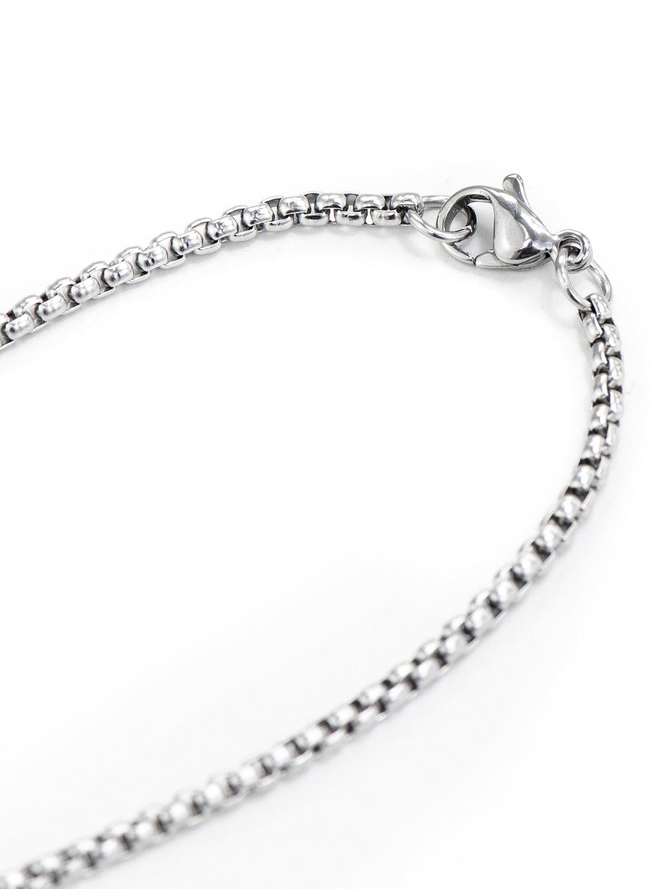 Image 5 of 5 of Treat Republic Personalised Men's Contemporary Silver Tone Dog Tag Necklace