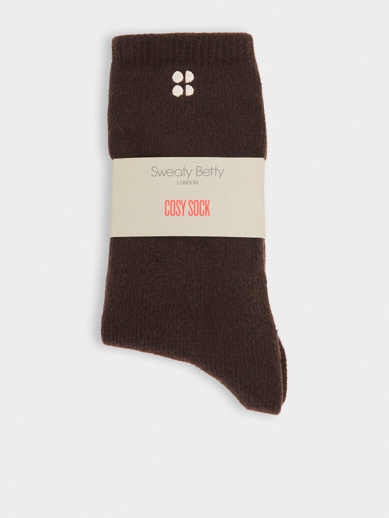 Image 1 of 3 of Sweaty Betty Womens Cosy Stretchy Crew Socks - Brown