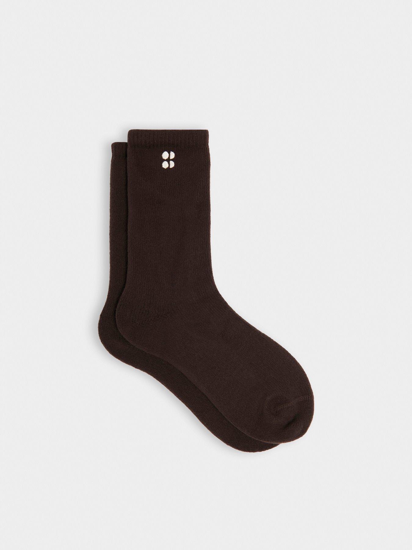 Image 2 of 3 of Sweaty Betty Womens Cosy Stretchy Crew Socks - Brown