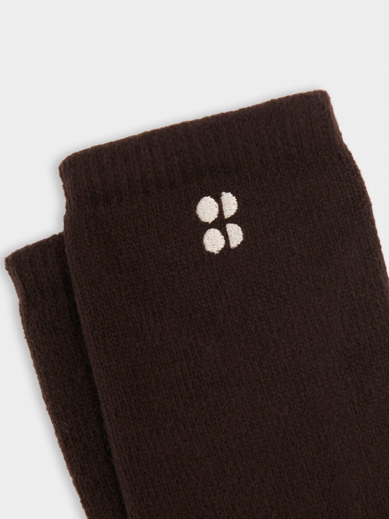 Image 3 of 3 of Sweaty Betty Womens Cosy Stretchy Crew Socks - Brown