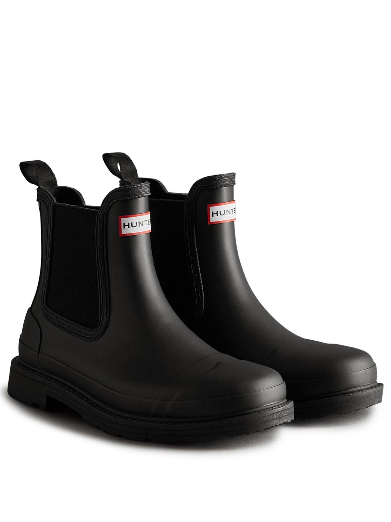 Image 2 of 4 of Hunter Womens Commando Waterproof Chelsea Wellington Boots - Black
