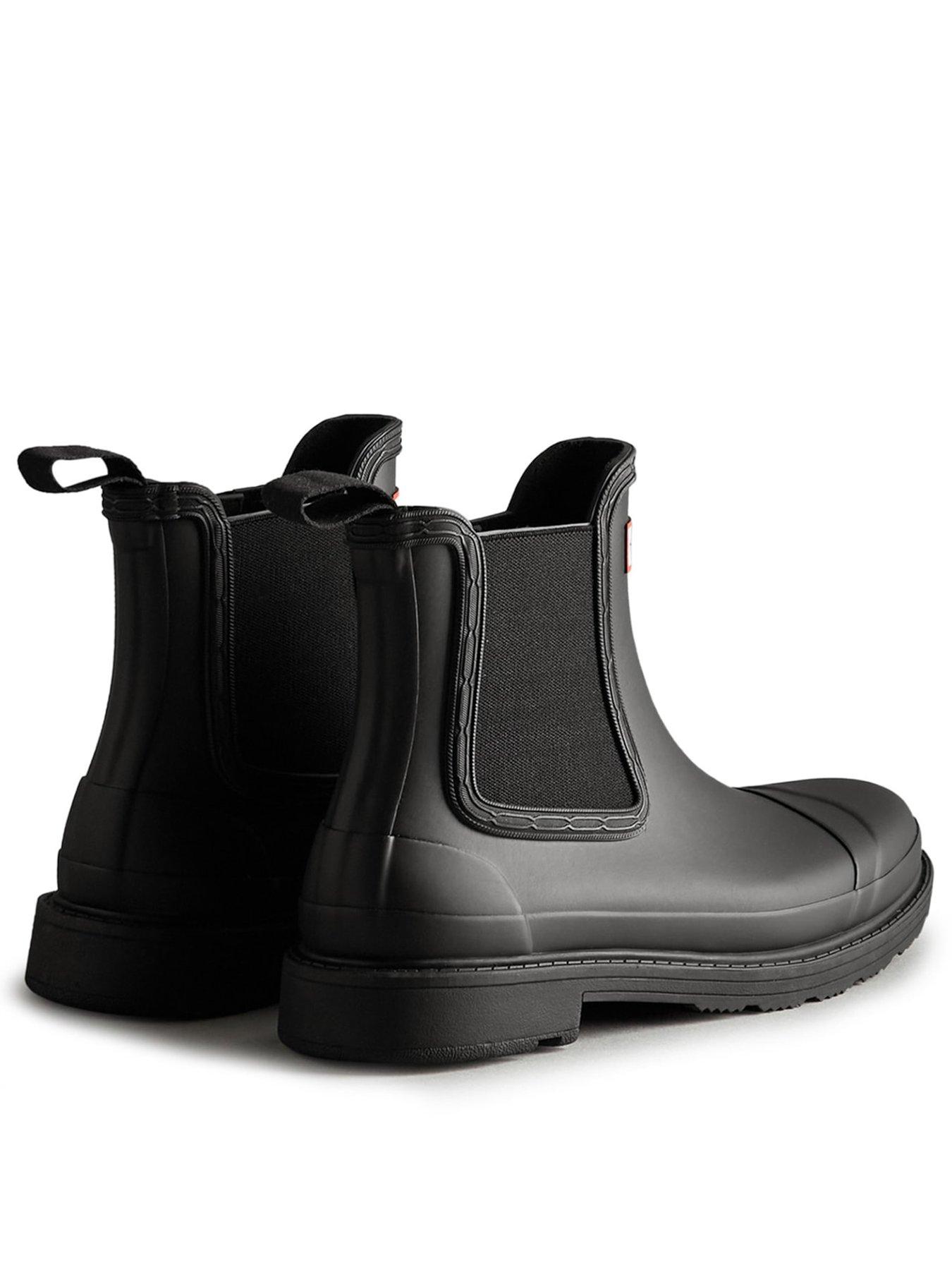Image 3 of 4 of Hunter Womens Commando Waterproof Chelsea Wellington Boots - Black