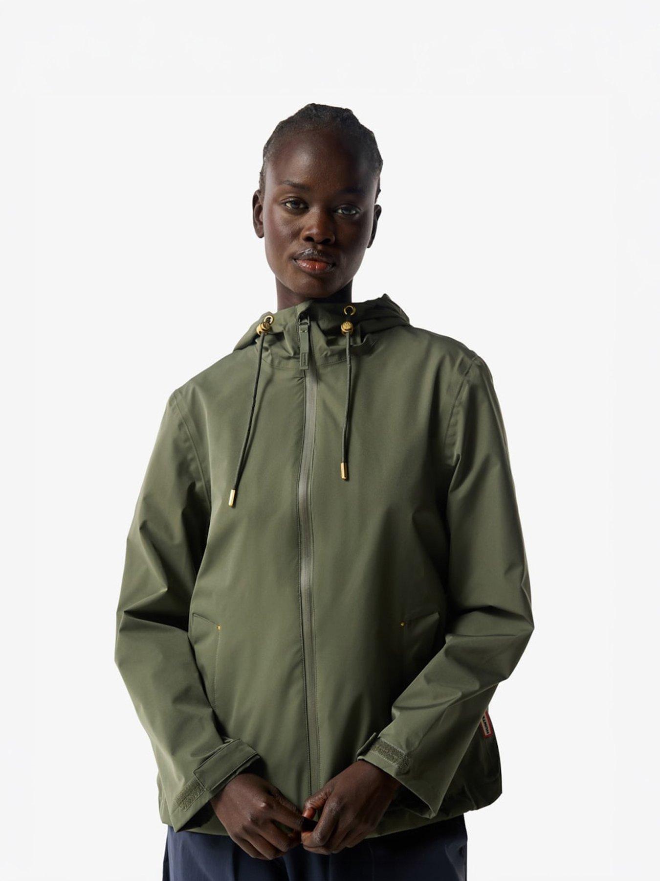 Image 1 of 3 of Hunter Womens Original Lightweight Waterproof Raincoat - Dark Green