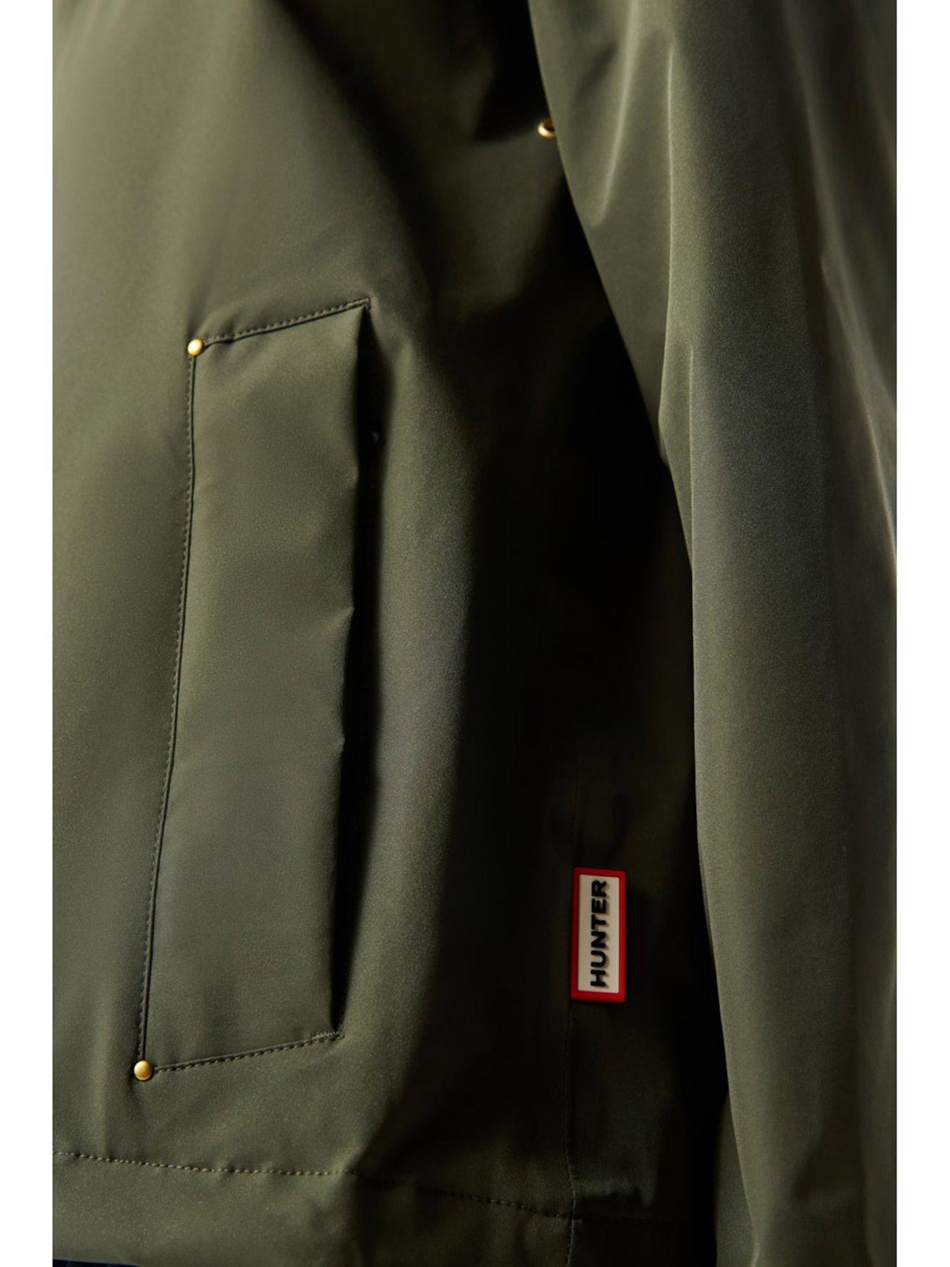 Image 3 of 3 of Hunter Womens Original Lightweight Waterproof Raincoat - Dark Green
