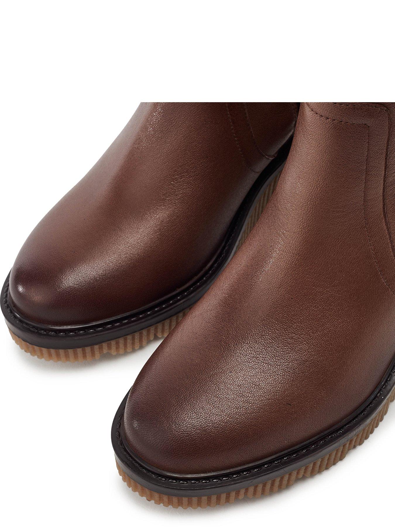 Image 4 of 6 of Moda In Pelle Rosemarey Leather Casual Long Boots - Tan
