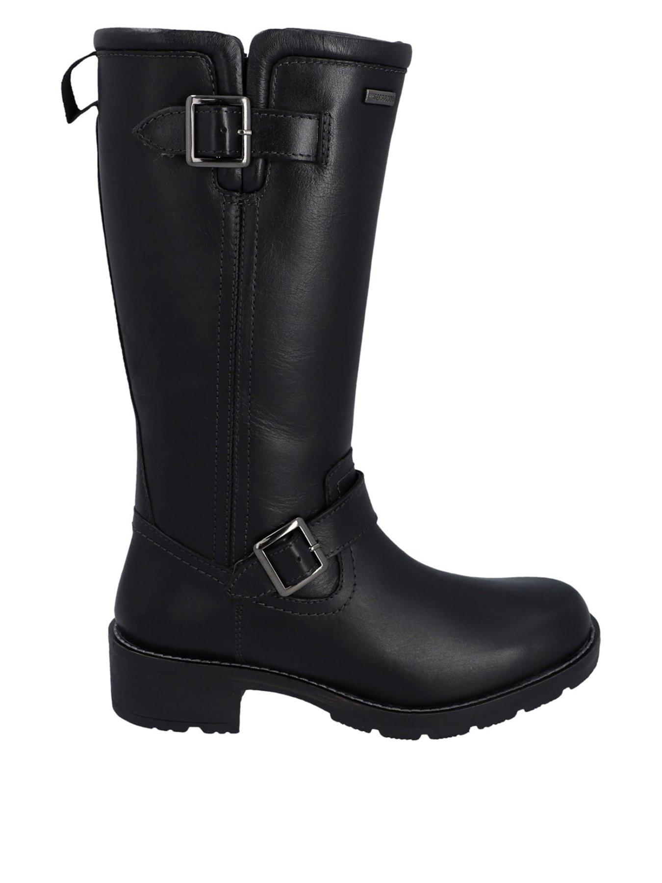 Image 1 of 6 of Hunter Womens Skye Waterproof Side Zip Tall Boots - Black