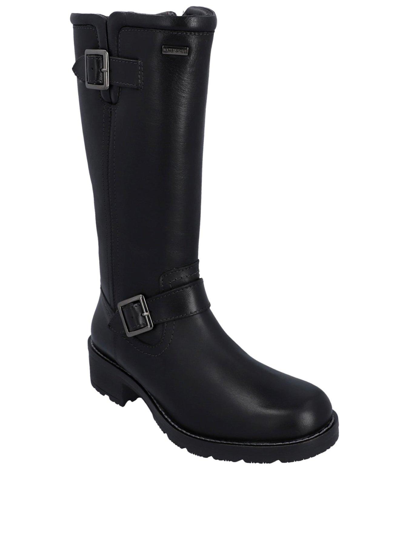 Image 2 of 6 of Hunter Womens Skye Waterproof Side Zip Tall Boots - Black