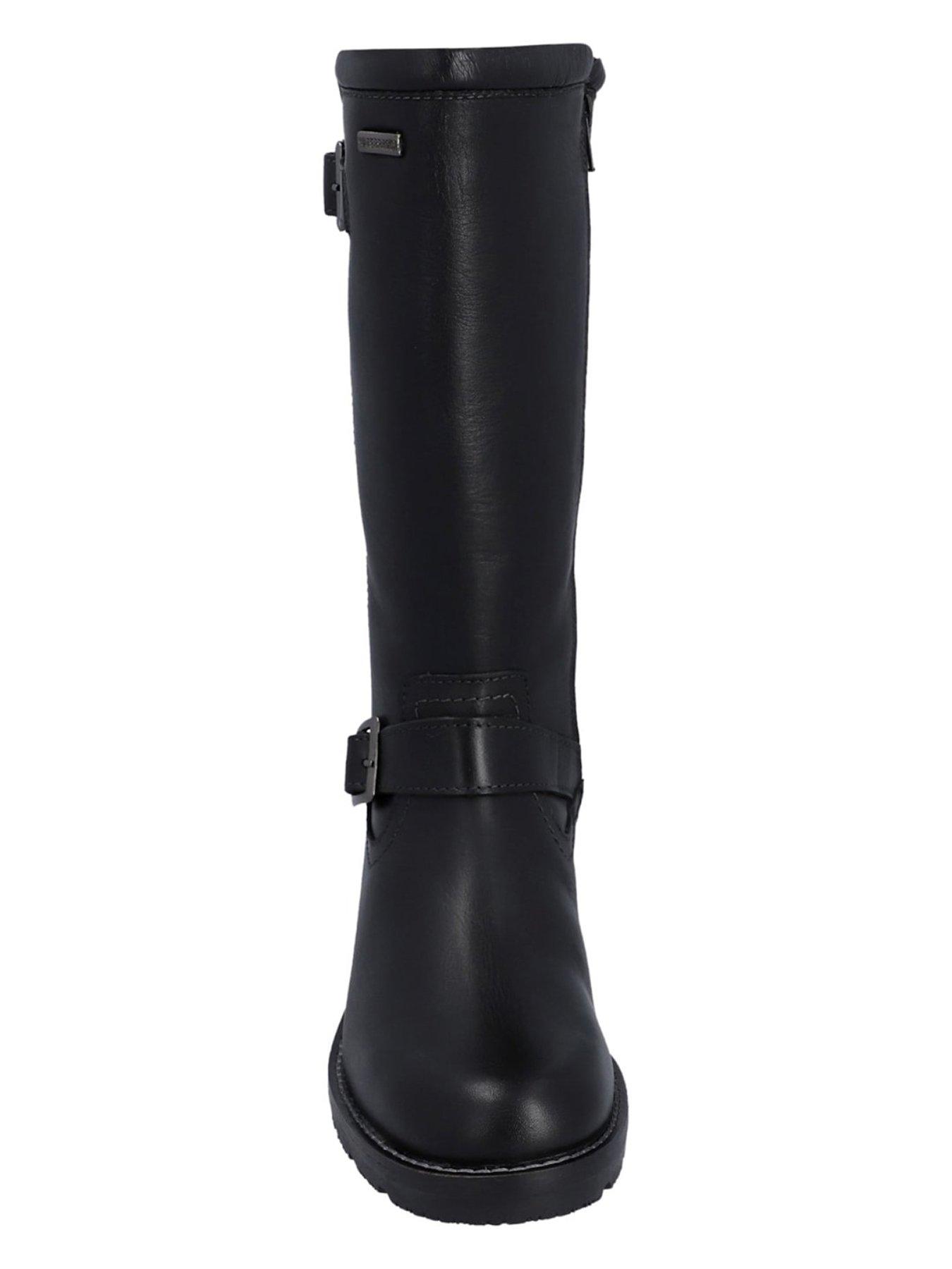 Image 4 of 6 of Hunter Womens Skye Waterproof Side Zip Tall Boots - Black