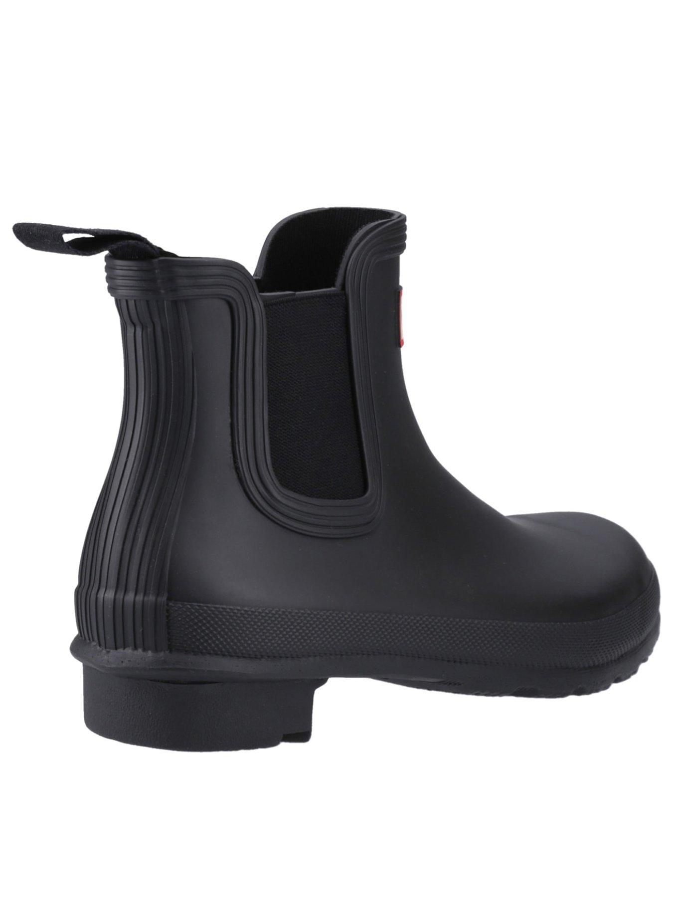 Image 3 of 5 of Hunter Womens Original Matte Finish Chelsea Boots - Black