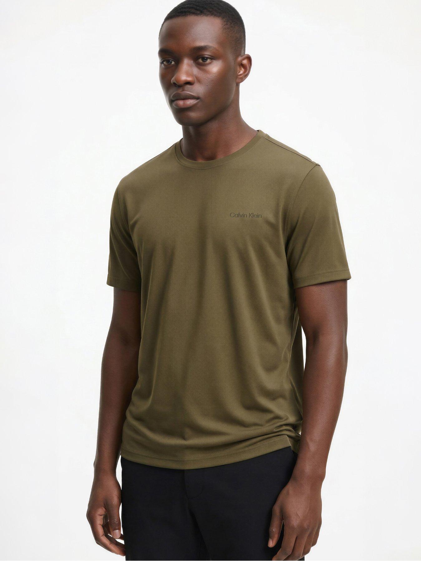 Image 1 of 4 of Calvin Klein Golf Mens Golf Urban Tech Lightweight Logo T-Shirt - Green