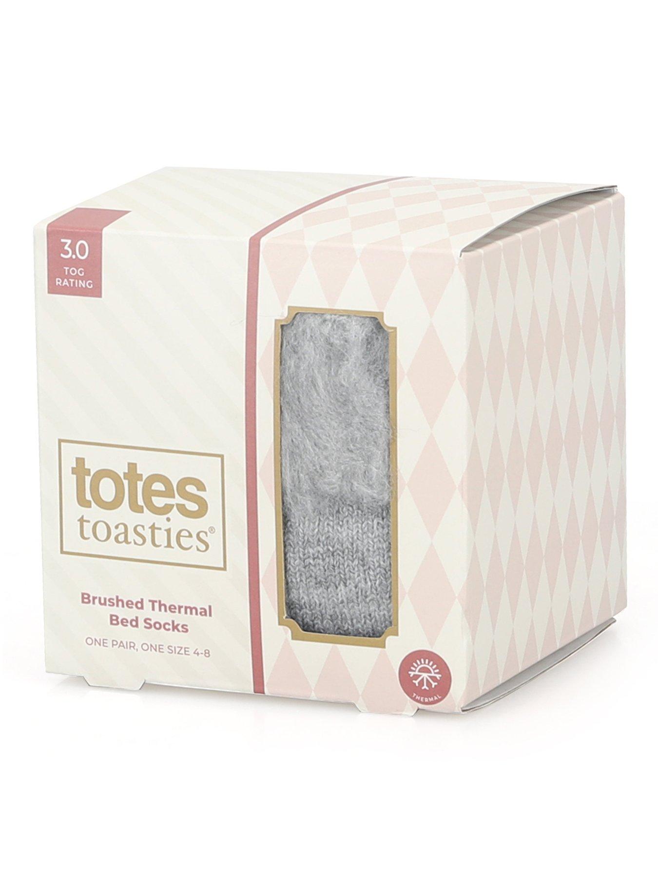 Image 3 of 4 of TOTES Womens Brushed Thermal Bed Socks - Grey
