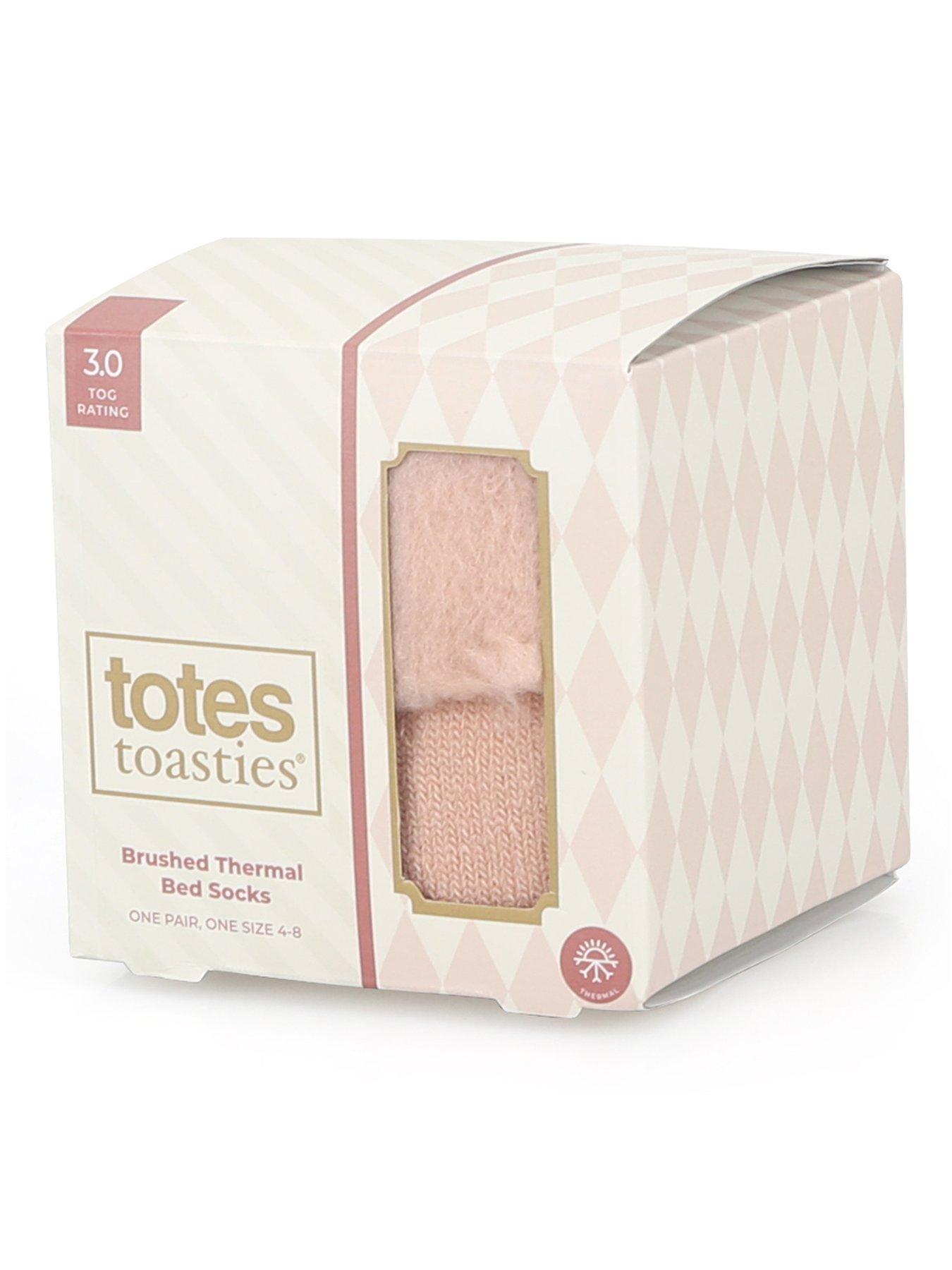 Image 3 of 4 of TOTES Womens Toasties Brushed Thermal Bed Socks - Pink
