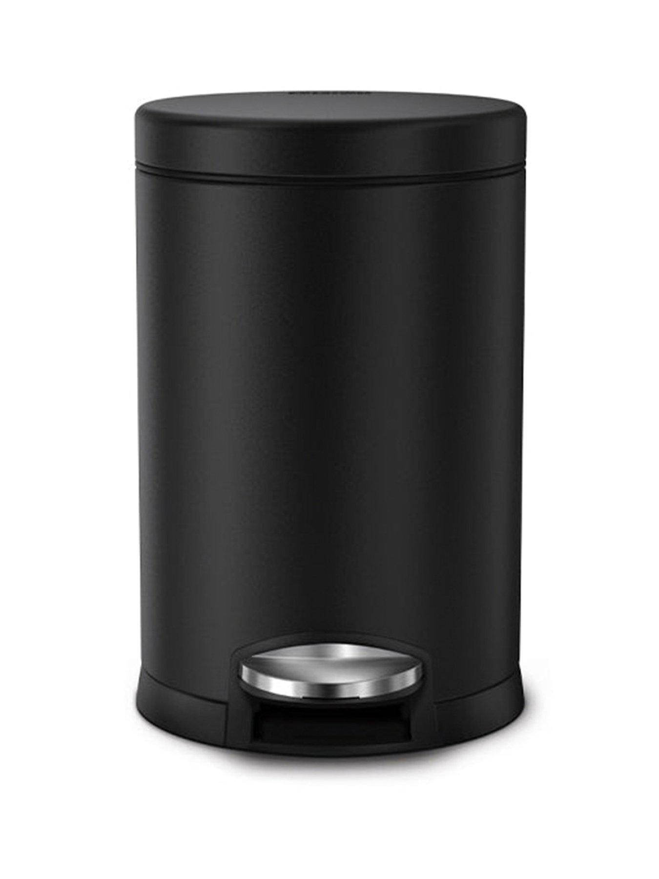 Image 2 of 7 of Simplehuman 4.5l Round Bin, Matte Black Steel