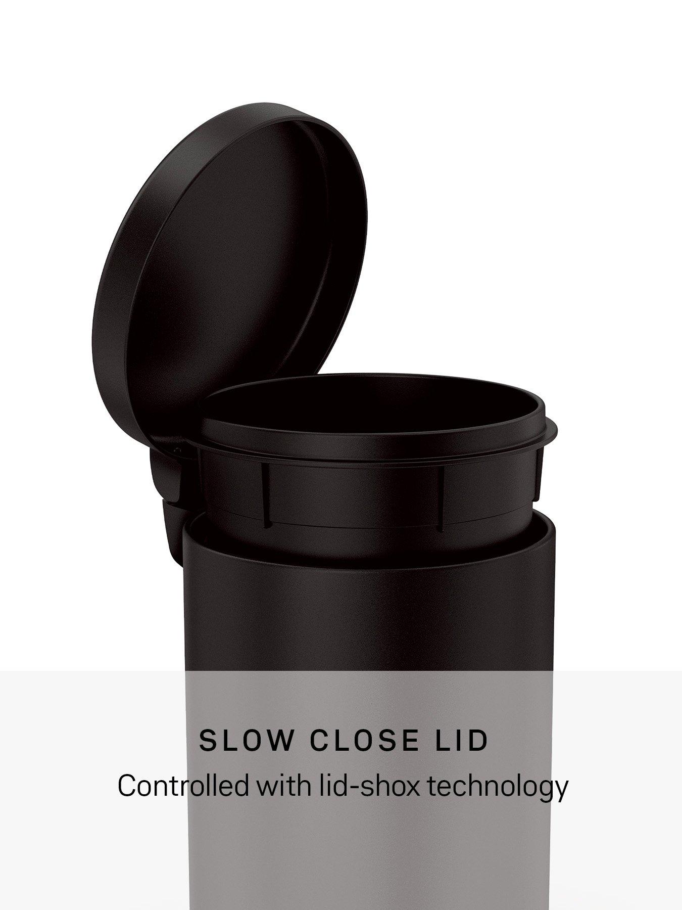 Image 4 of 7 of Simplehuman 4.5l Round Bin, Matte Black Steel