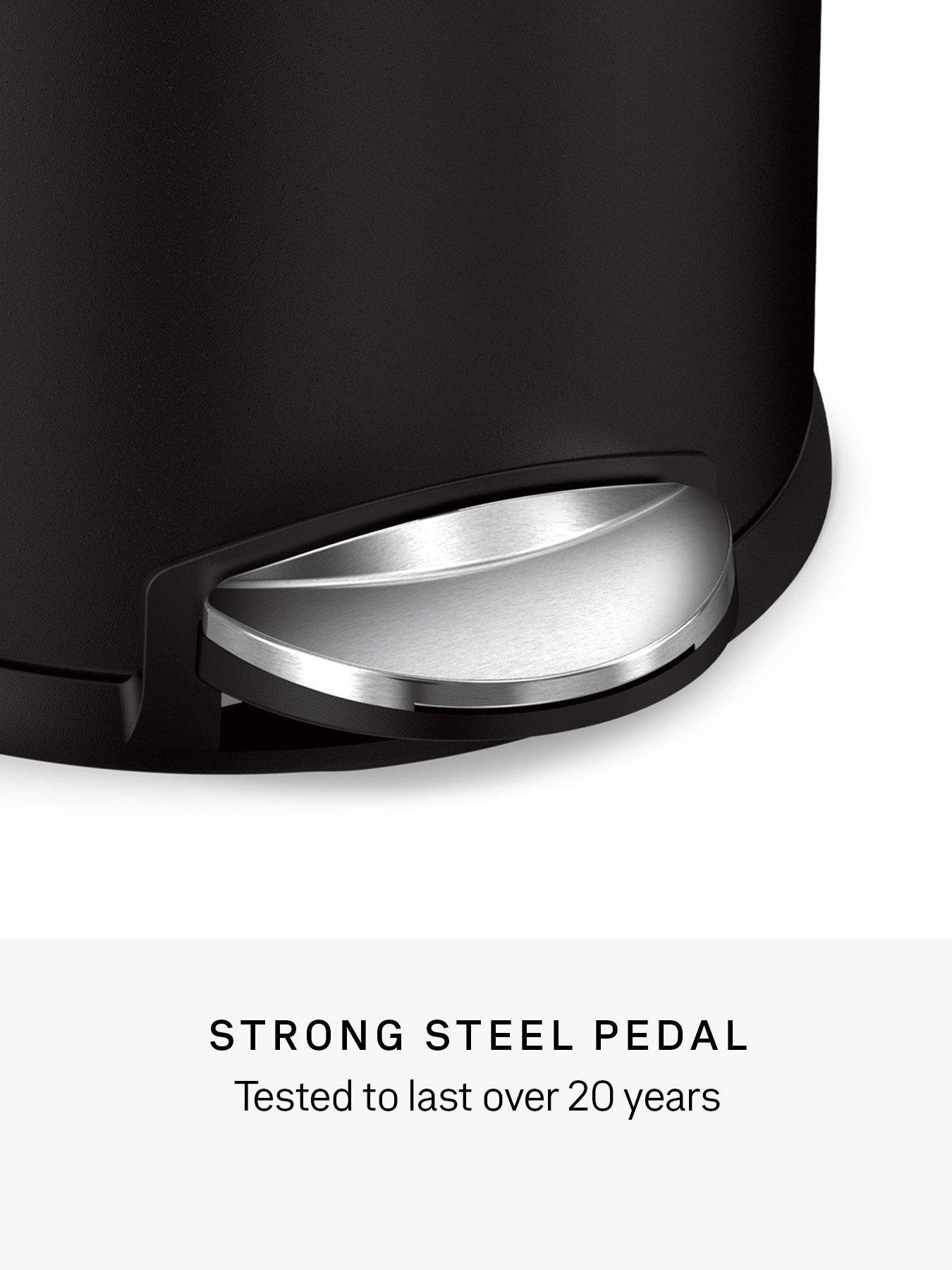Image 5 of 7 of Simplehuman 4.5l Round Bin, Matte Black Steel