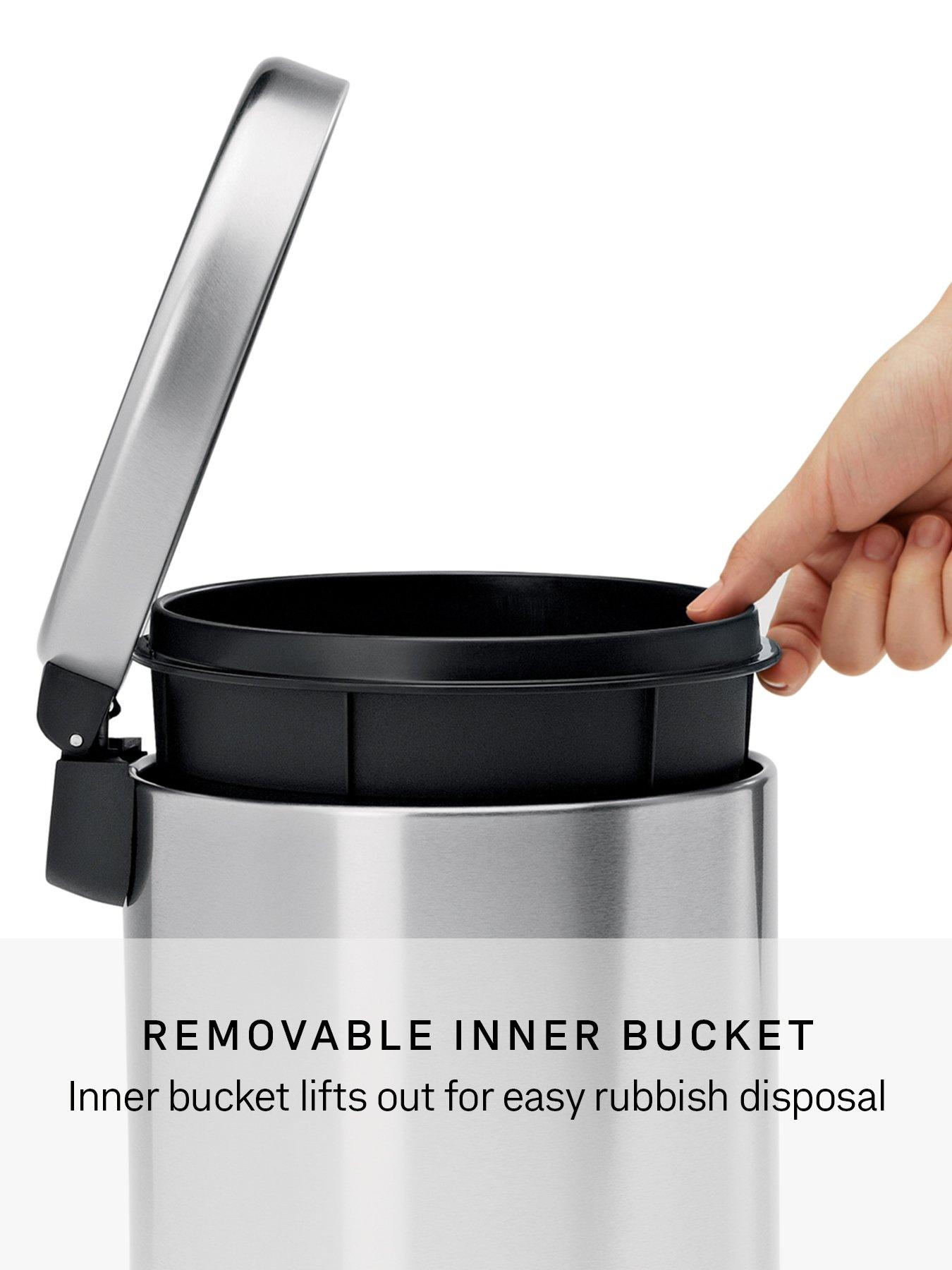 Image 3 of 7 of Simplehuman 4.5l Round Pedal Bin, Polished Steel