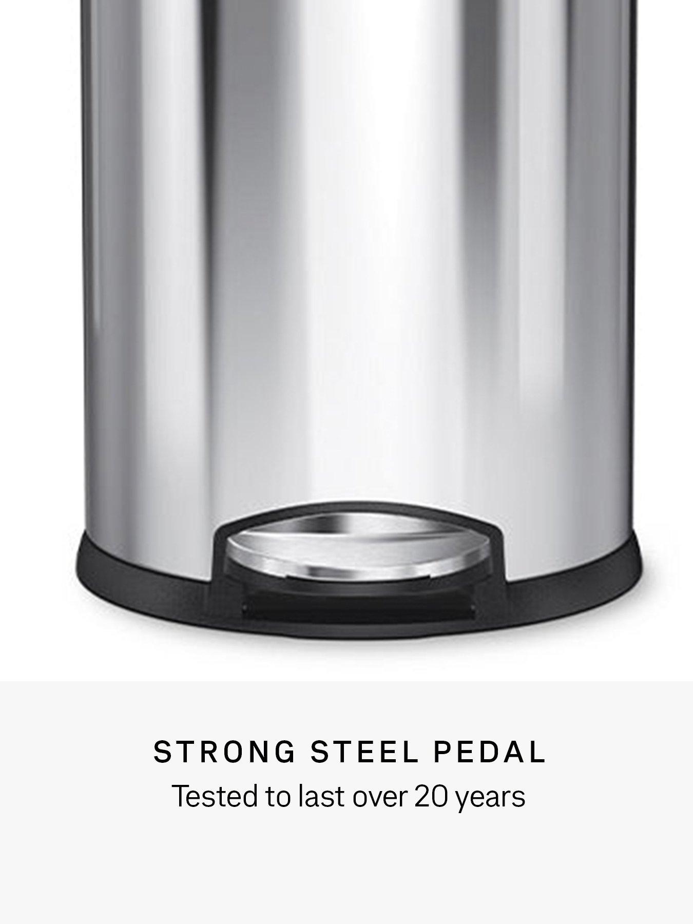 Image 4 of 7 of Simplehuman 4.5l Round Pedal Bin, Polished Steel