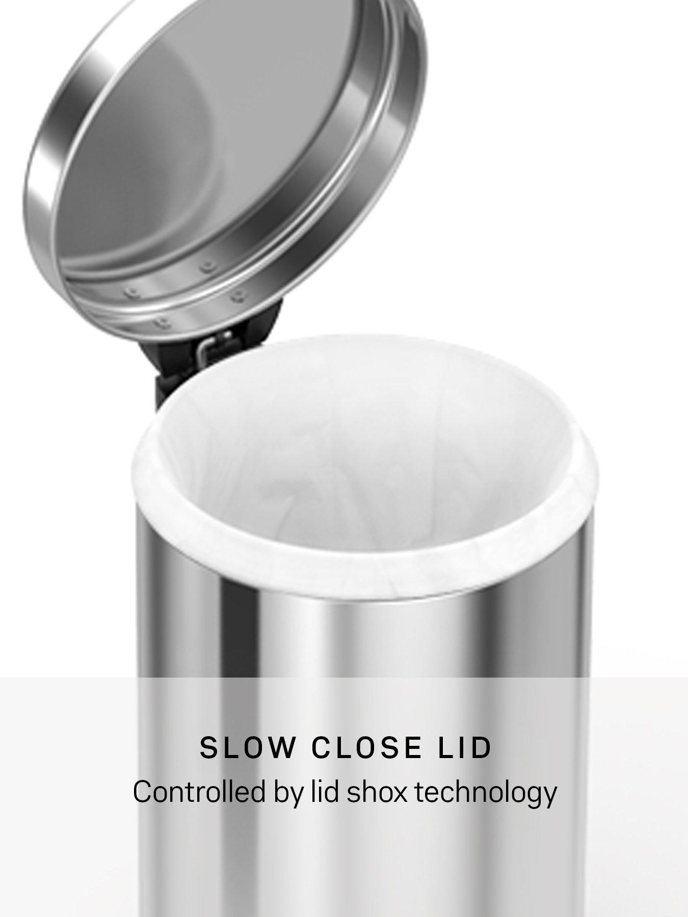 Image 5 of 7 of Simplehuman 4.5l Round Pedal Bin, Polished Steel