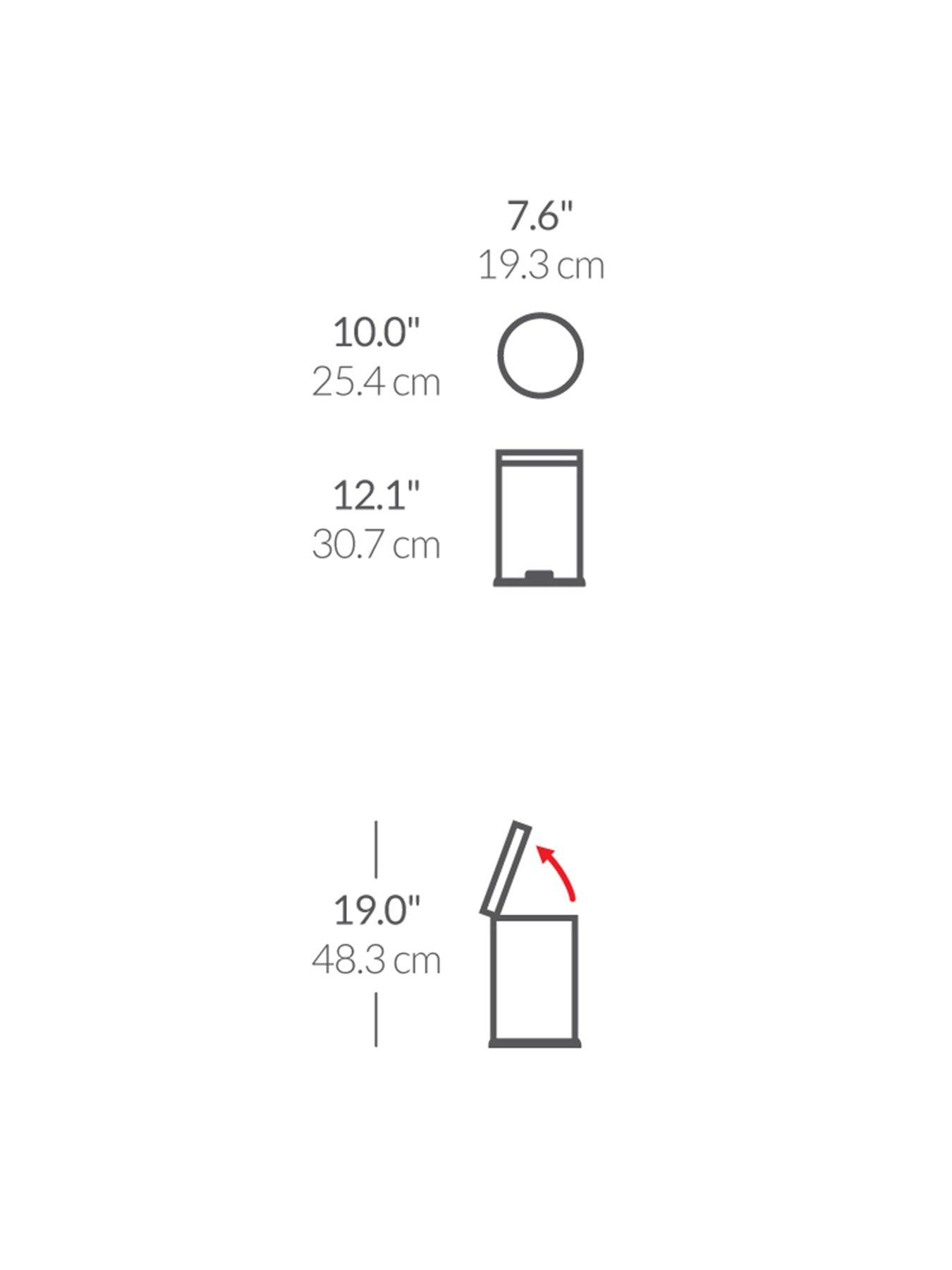 Image 7 of 7 of Simplehuman 4.5l Round Pedal Bin, Polished Steel