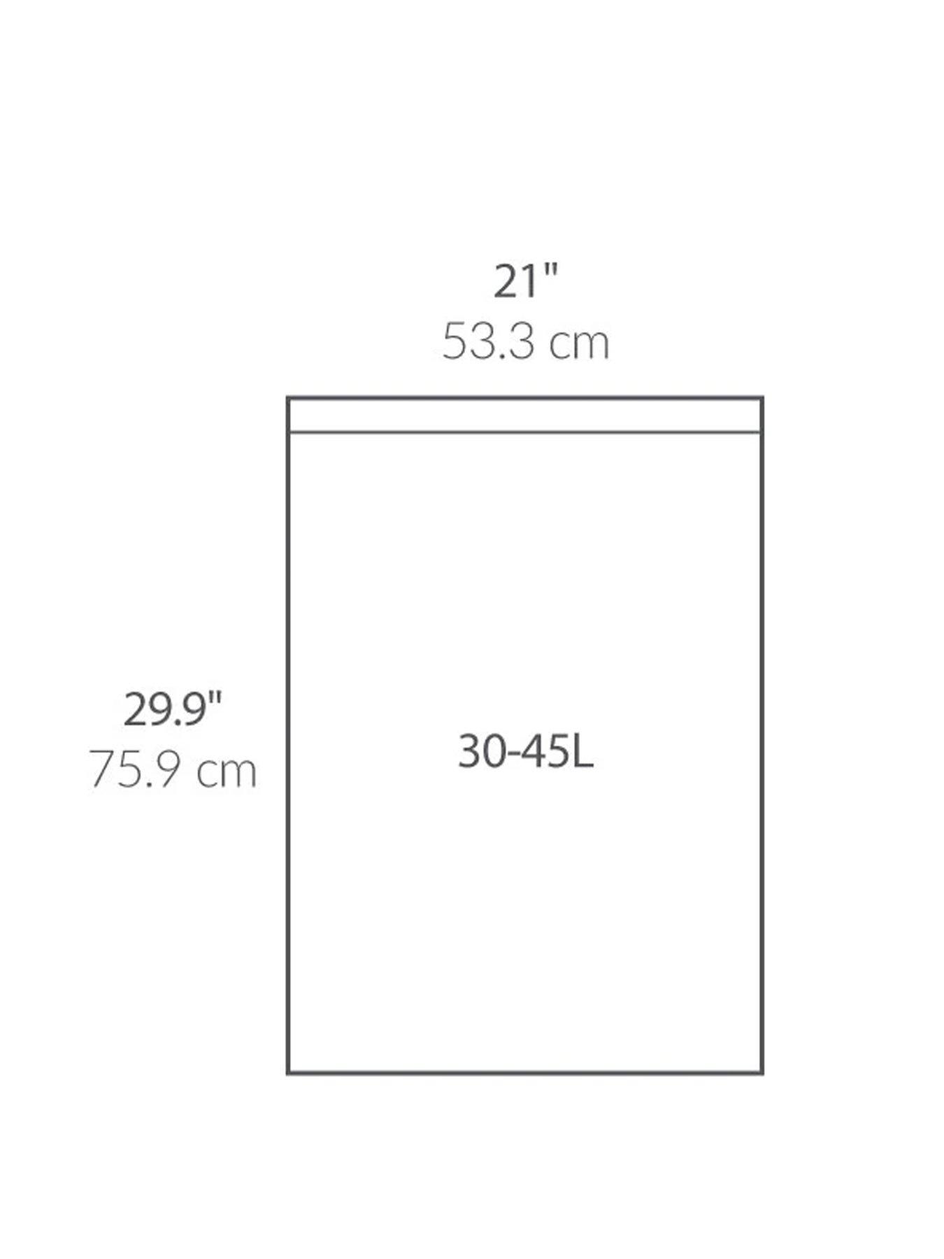 Image 6 of 6 of Simplehuman Code B Bin Liners, Pack Of 100 Liners, 30l-45l, White