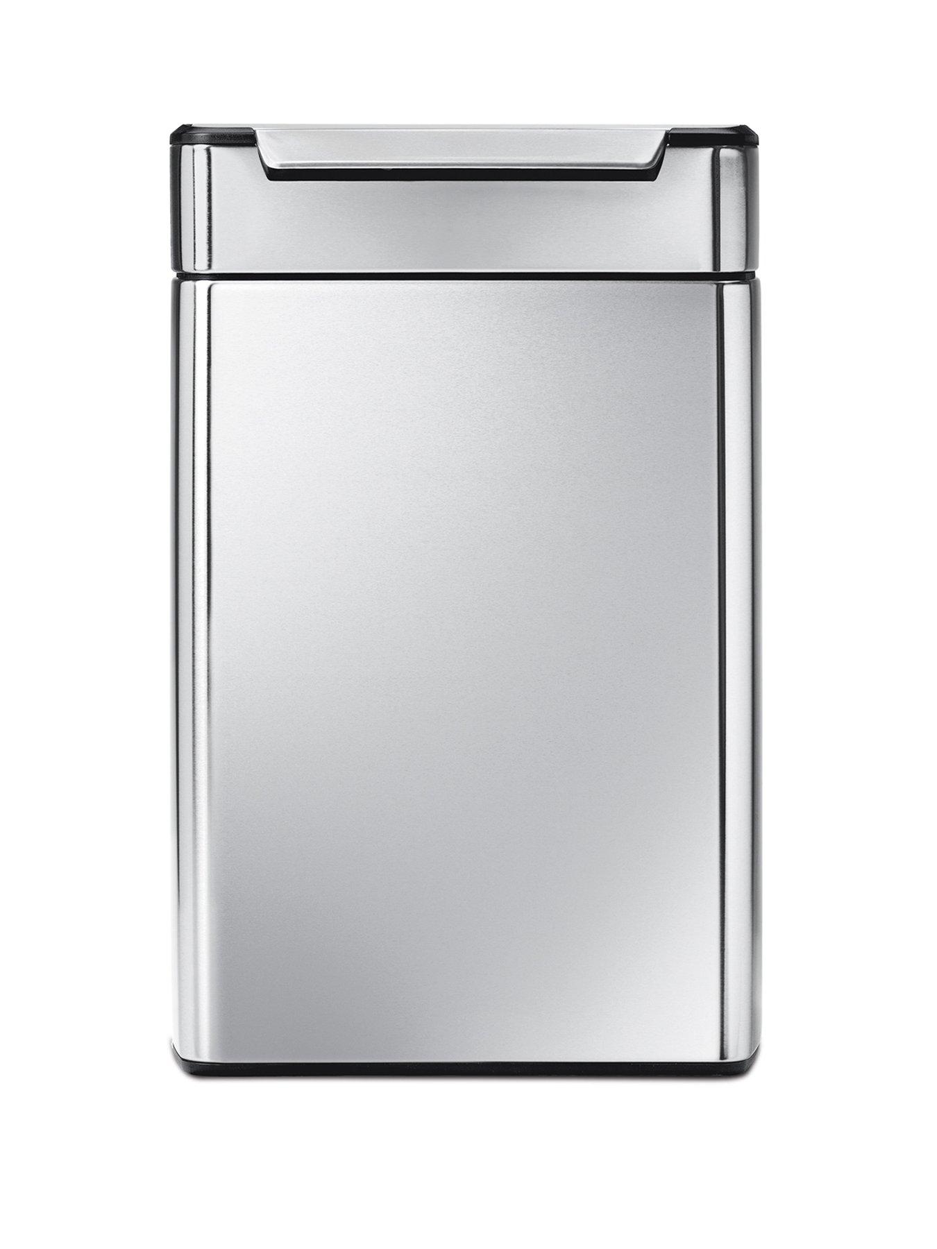 Image 2 of 7 of Simplehuman 48l Touch-bar Recycling Bin, Brushed Stainless Steel