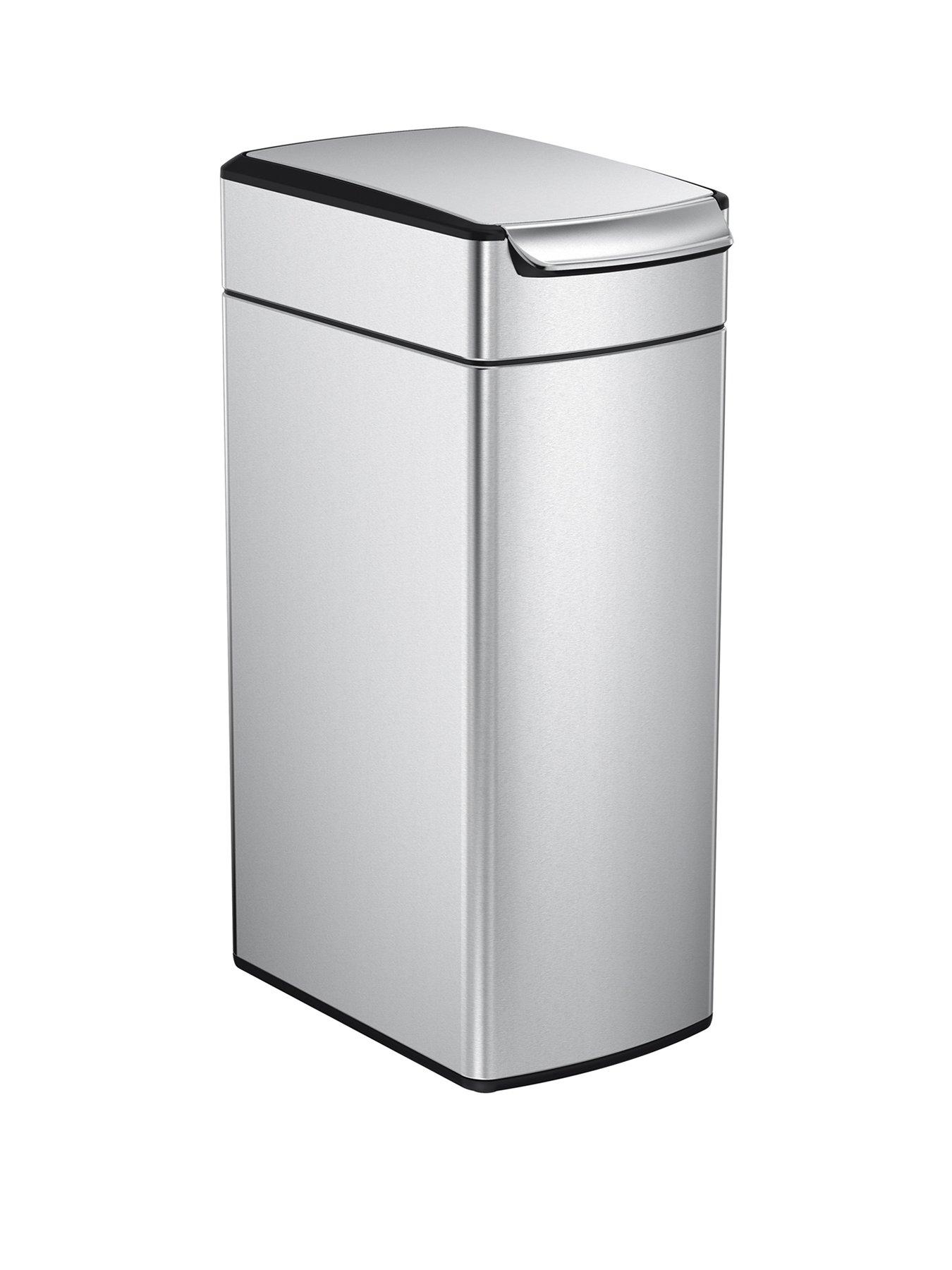 Image 2 of 7 of Simplehuman 40l Slim Touch-bar Bin, Brushed Stainless Steel