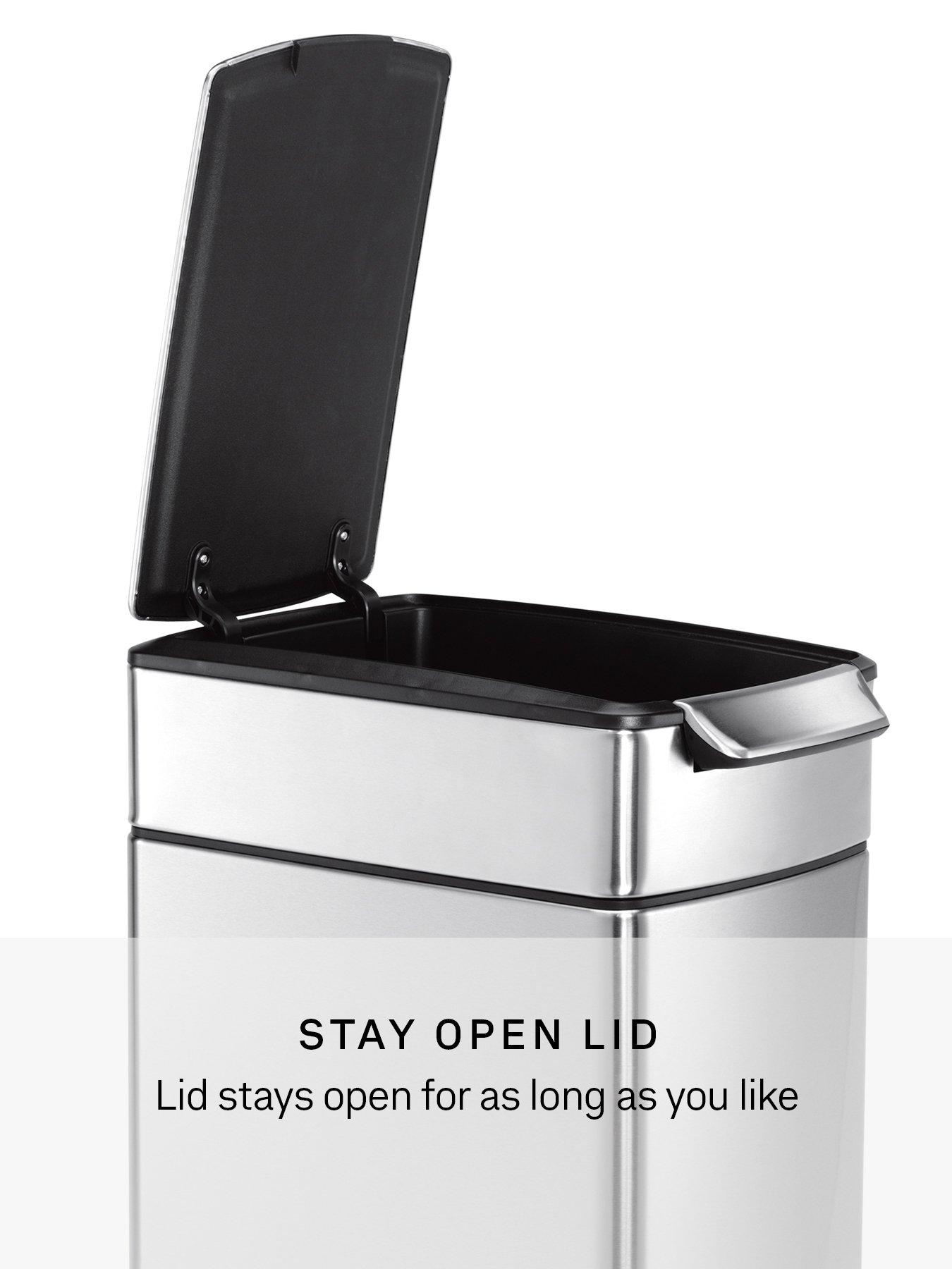 Image 5 of 7 of Simplehuman 40l Slim Touch-bar Bin, Brushed Stainless Steel
